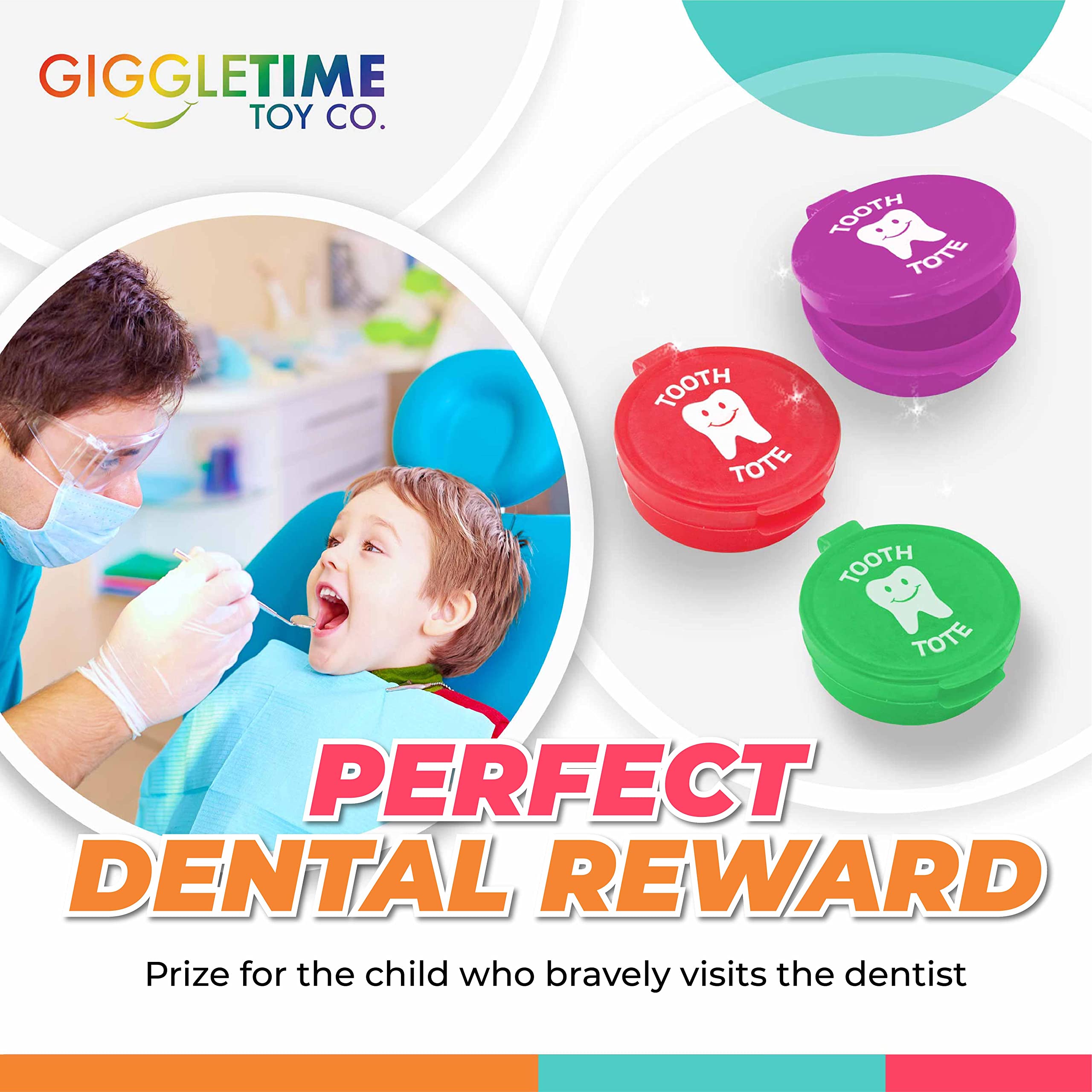 Colorful 1.5 Inch Round Baby Tooth Holder - 36 Pcs Tooth Fairy Kit for Kids, School Tooth Containers, Dental Bags, Piñata Stuffers & Classroom Prizes - Perfect for First Tooth Keepsake, Fairy Visits & School Rewards