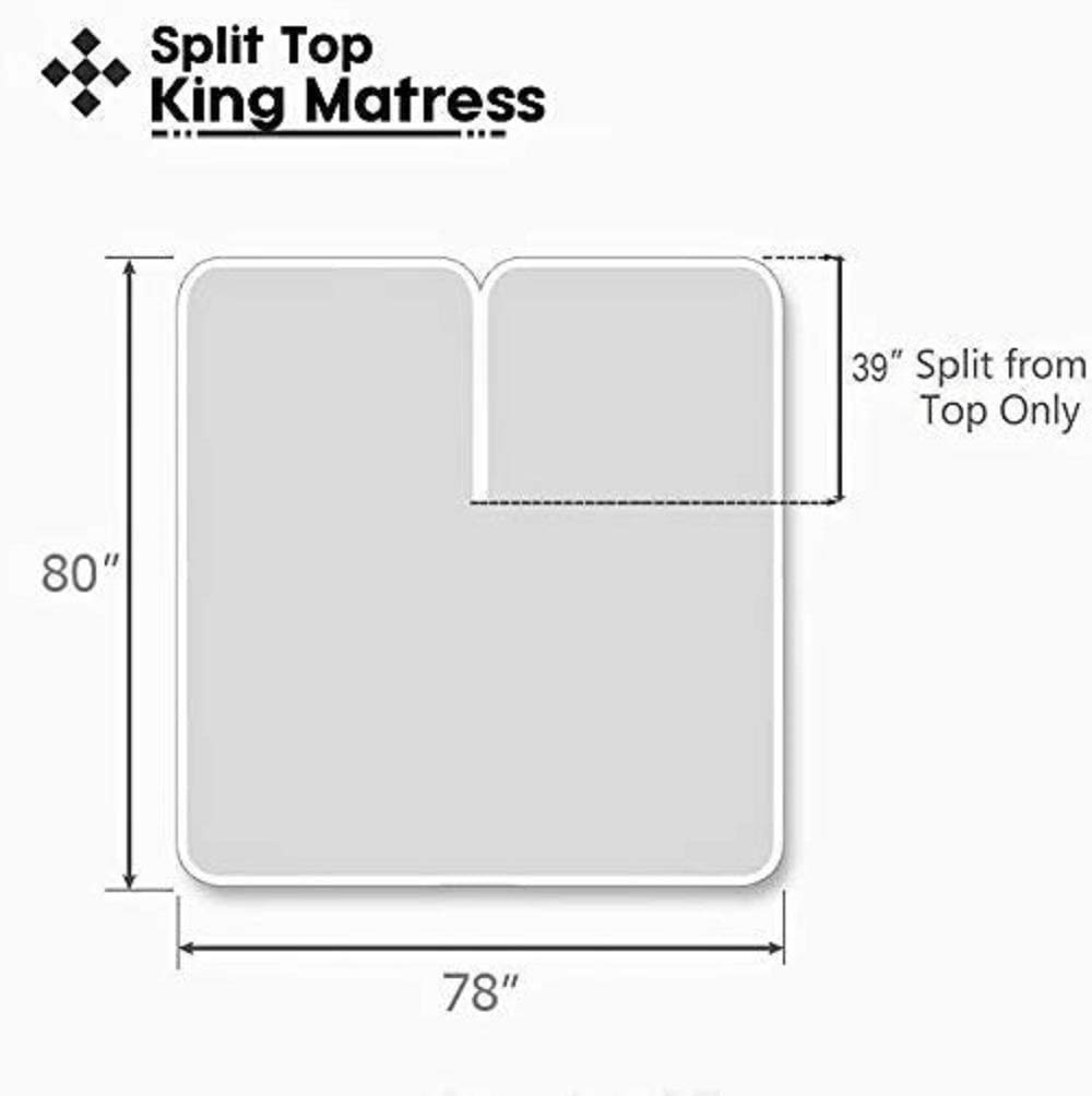 Premium Split King Sheet Set for Sleep Number & Adjustable Beds - 4PC Flex Top Deep Pocket Fitted Sheets (Fits Up to 16