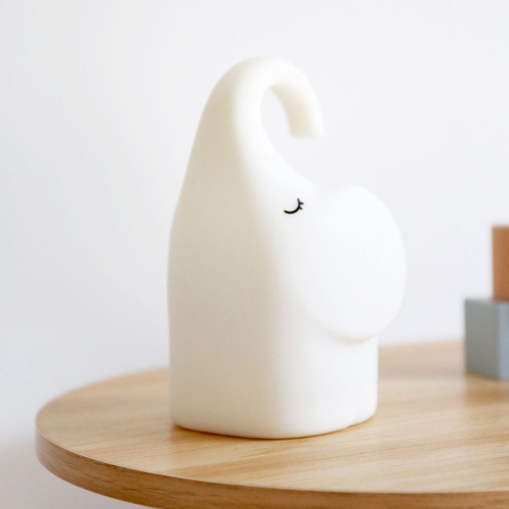 DESIGNSTUFF Elephant Night Lamp - Soft White LED Nursery Light for Baby Room, Kids Bedroom & Home Decor | Dimmable & Touch Control