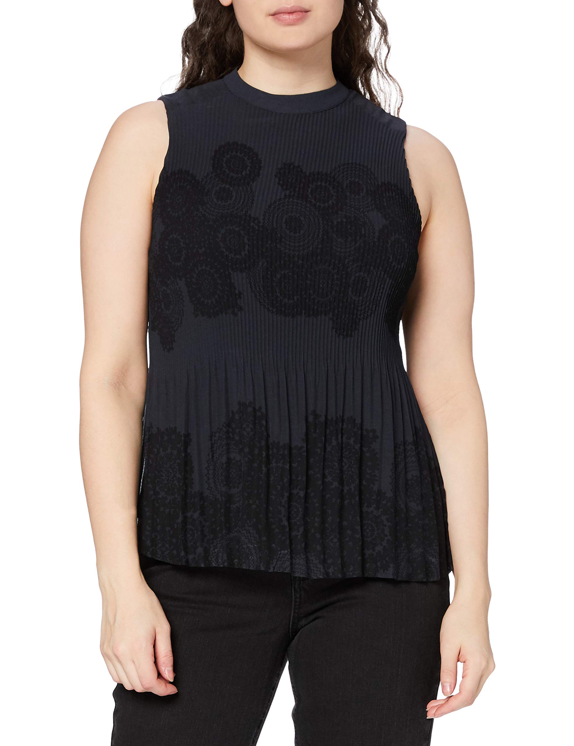 Desigual Women's Sleeveless Woven Blouse - Lightweight Summer Top for Casual Outings & Beach Wear