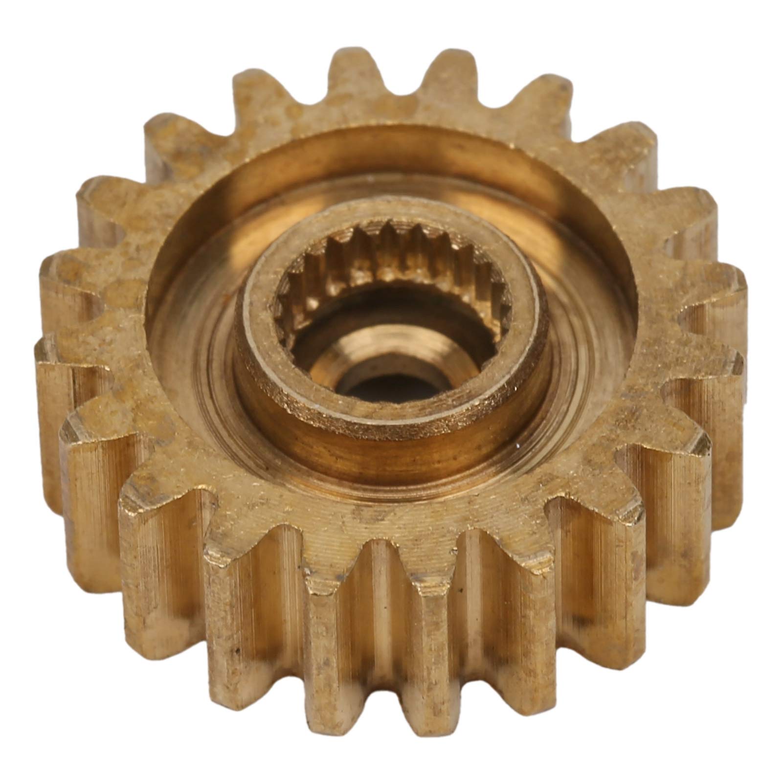 20 Tooth Brass Gear MOD 0.8 | 25 Tooth Spline Replacement Gear | 16mm Pitch Diameter & 17.6mm Outer Diameter | Compatible with 100 Tooth Hub Gear | Perfect for Robotics, RC Cars, and Mechanical Repair Projects