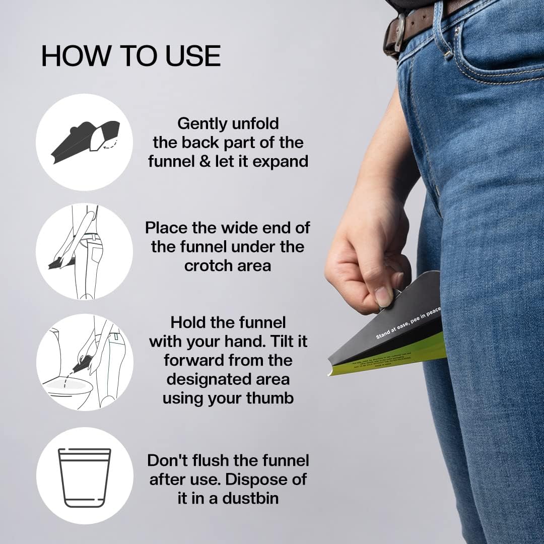 Pee Safe Foldable & Disposable Female Urination Device - 36 Pack | Portable Female Urinal for Women, Pregnant Ladies, Arthritis Patients & Travelers | Compact & Hygienic | Reduces UTI Risk | Perfect for Camping, Hiking, Road Trips & Public Restrooms