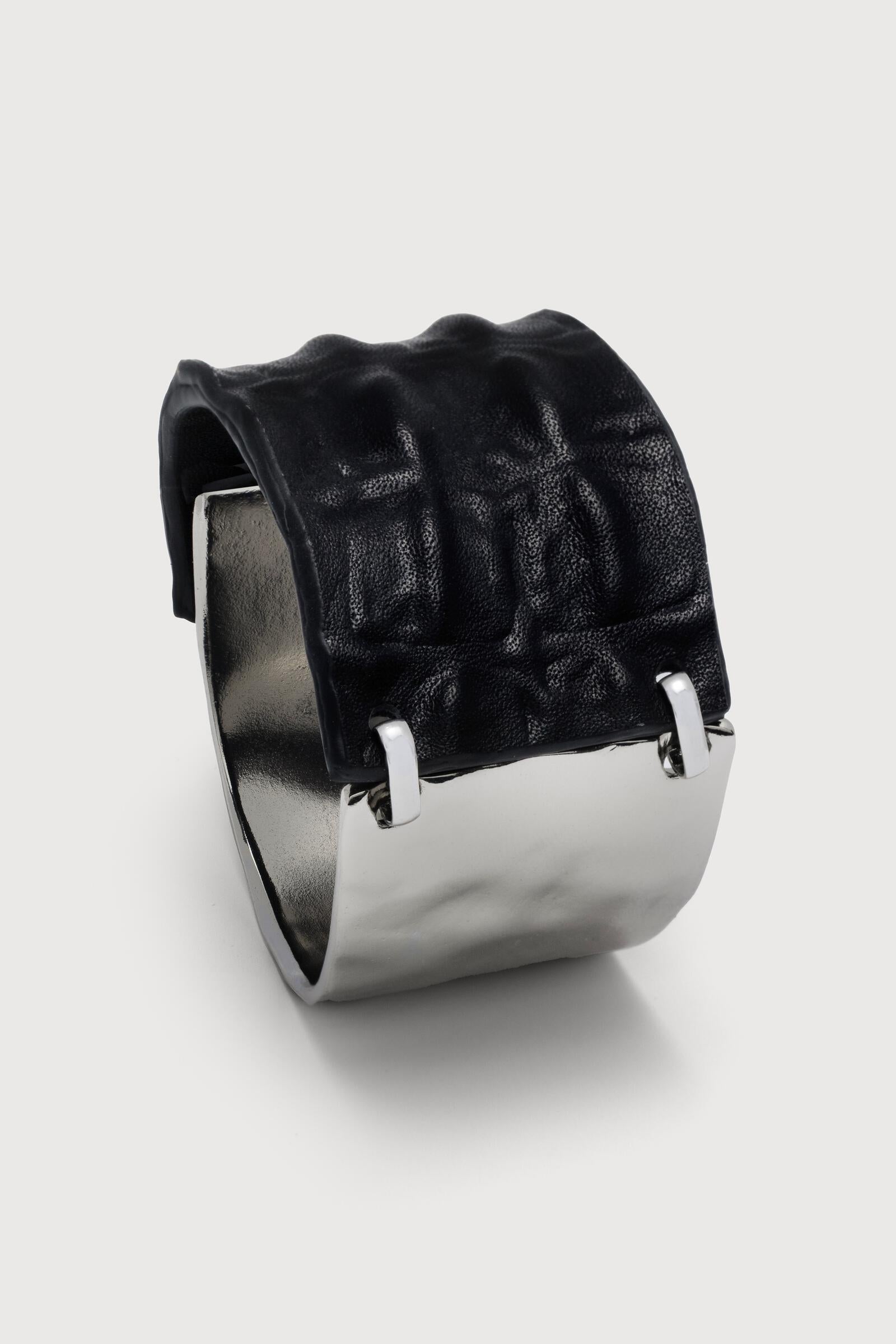 Wild Ways Metal Leather Hook Bracelet - Adjustable Bangle for Men & Women - Boho Chic Jewelry for Everyday Wear & Special Occasions