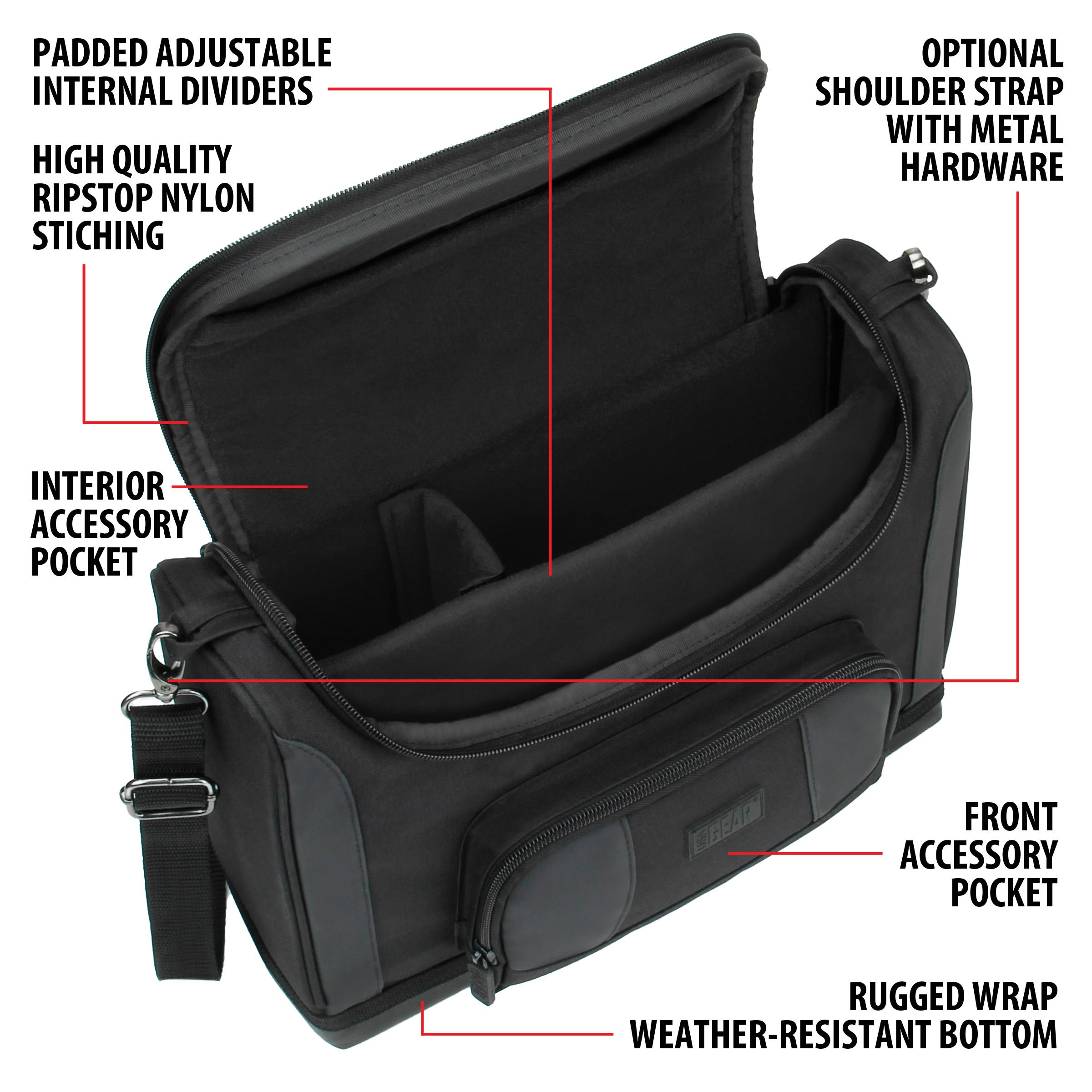 USA Gear Waterproof Document Camera Carrying Case - Compatible with INSWAN INS-1, OKIOCAM S, IPEVO & More - Adjustable Interior for Teachers & Presenters - Perfect for Classroom, Office & Remote Teaching