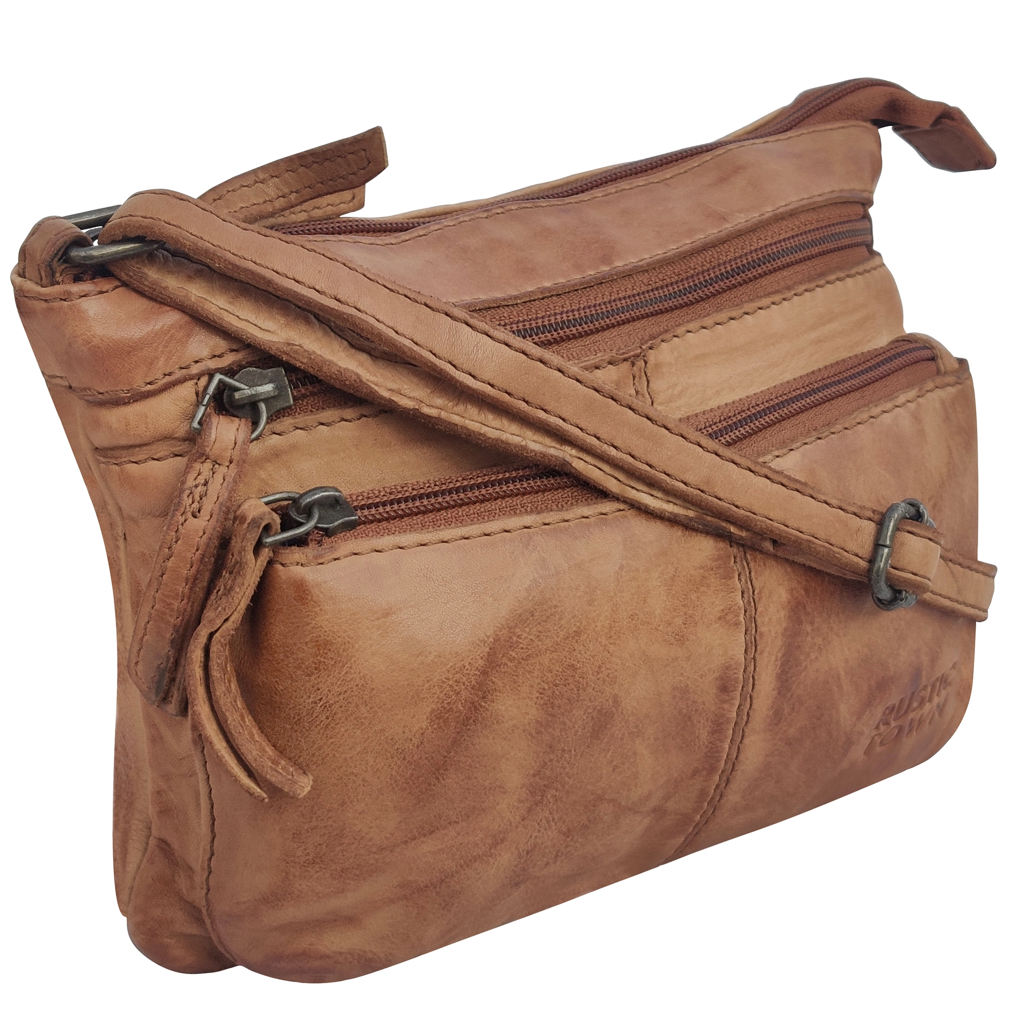 Genuine Leather Crossbody Purse for Women - Stylish & Durable Cognac Shoulder Bag - Perfect for Work, Travel & Everyday Use