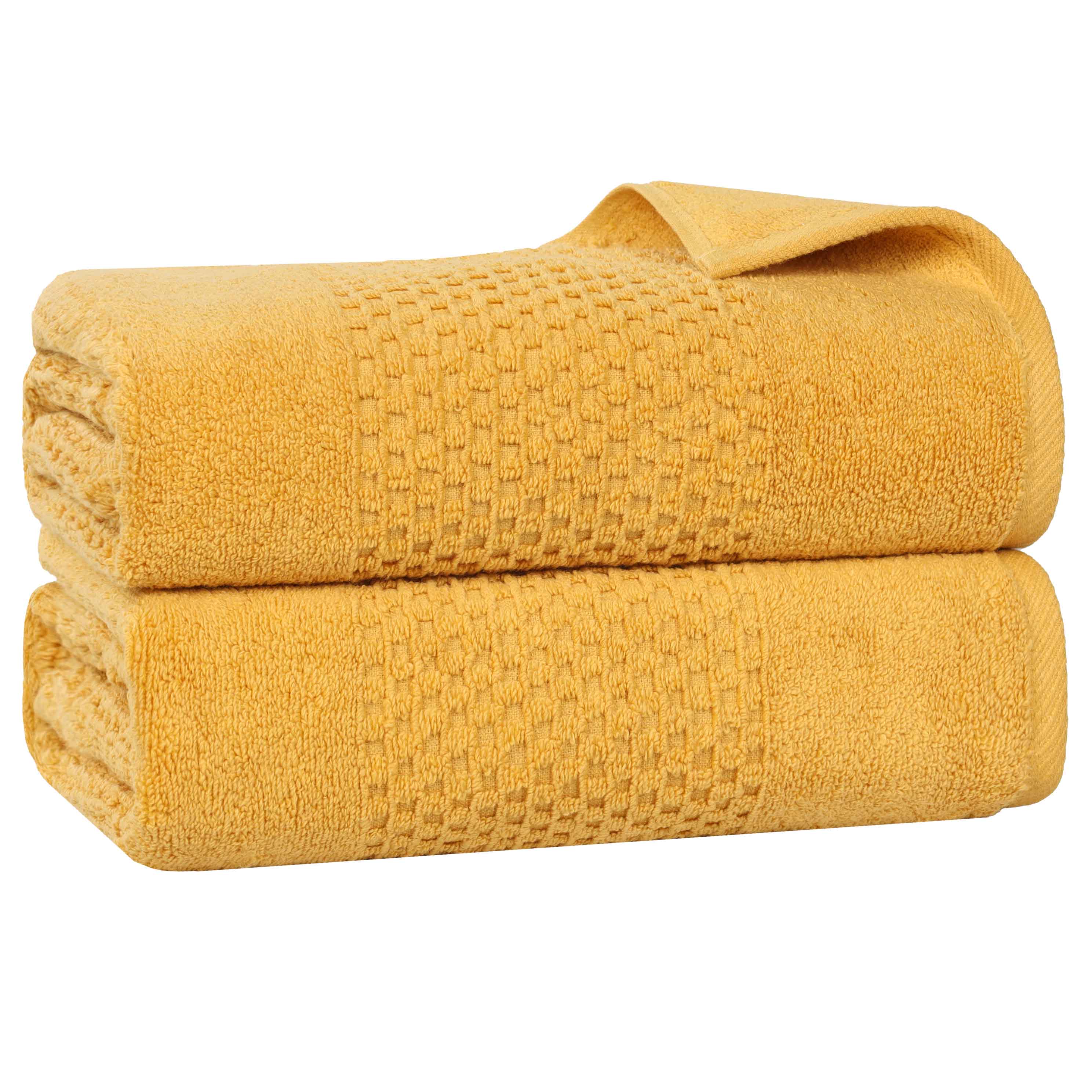 Playa Zero Twist Cotton Solid Waffle Textured Bath Sheets - Ultra Soft & Absorbent Set of 2 | Luxury Spa & Bathroom Essentials for Hotels & Home Use