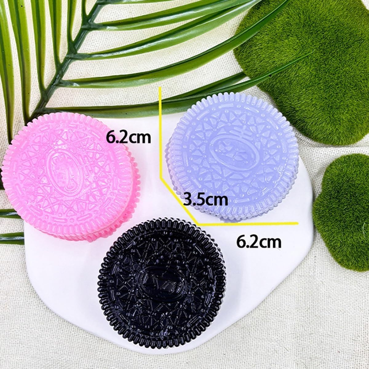 Pink Cookie Squishy Stress Relief Toy - Ultra Soft Pinching Sandwich Simulation Decompression Fidget Toy for Anxiety & Stress Relief - 4PCS Set - Perfect for Office, School & Home Relaxation