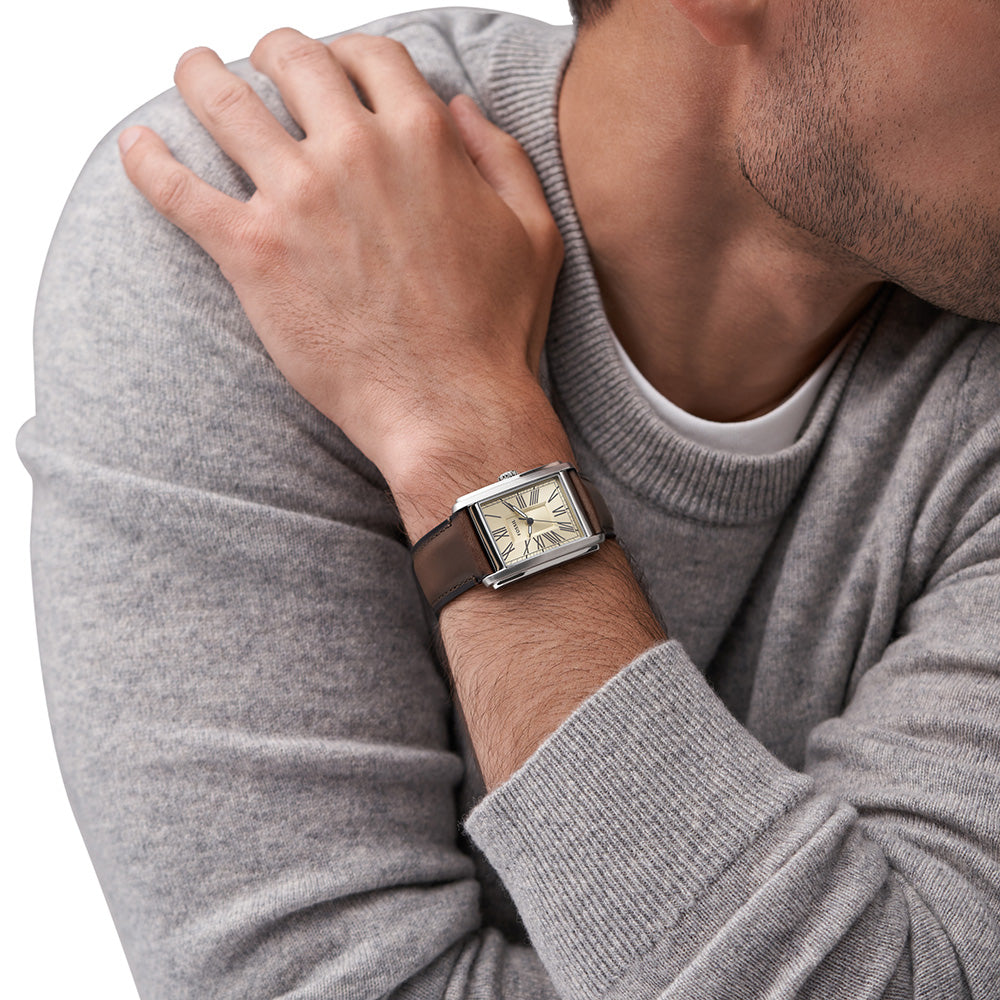 Fossil Carraway FS6012 Men's Stainless Steel Chronograph Watch - Waterproof, Date Display, Perfect for Business, Casual & Outdoor Activities