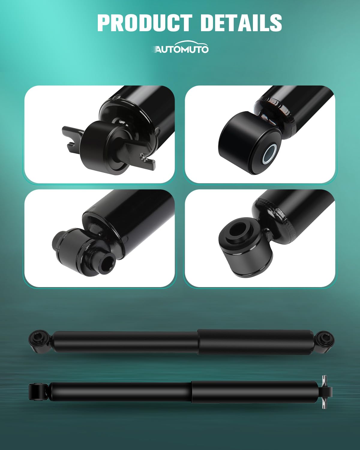 AUTOMUTO Front & Rear Shock Absorbers Kit for Chevy K2500 K3500 & GMC K2500 K3500 (1988-2000) - 344266 & 344263 - Smooth Ride for Off-Road & Towing