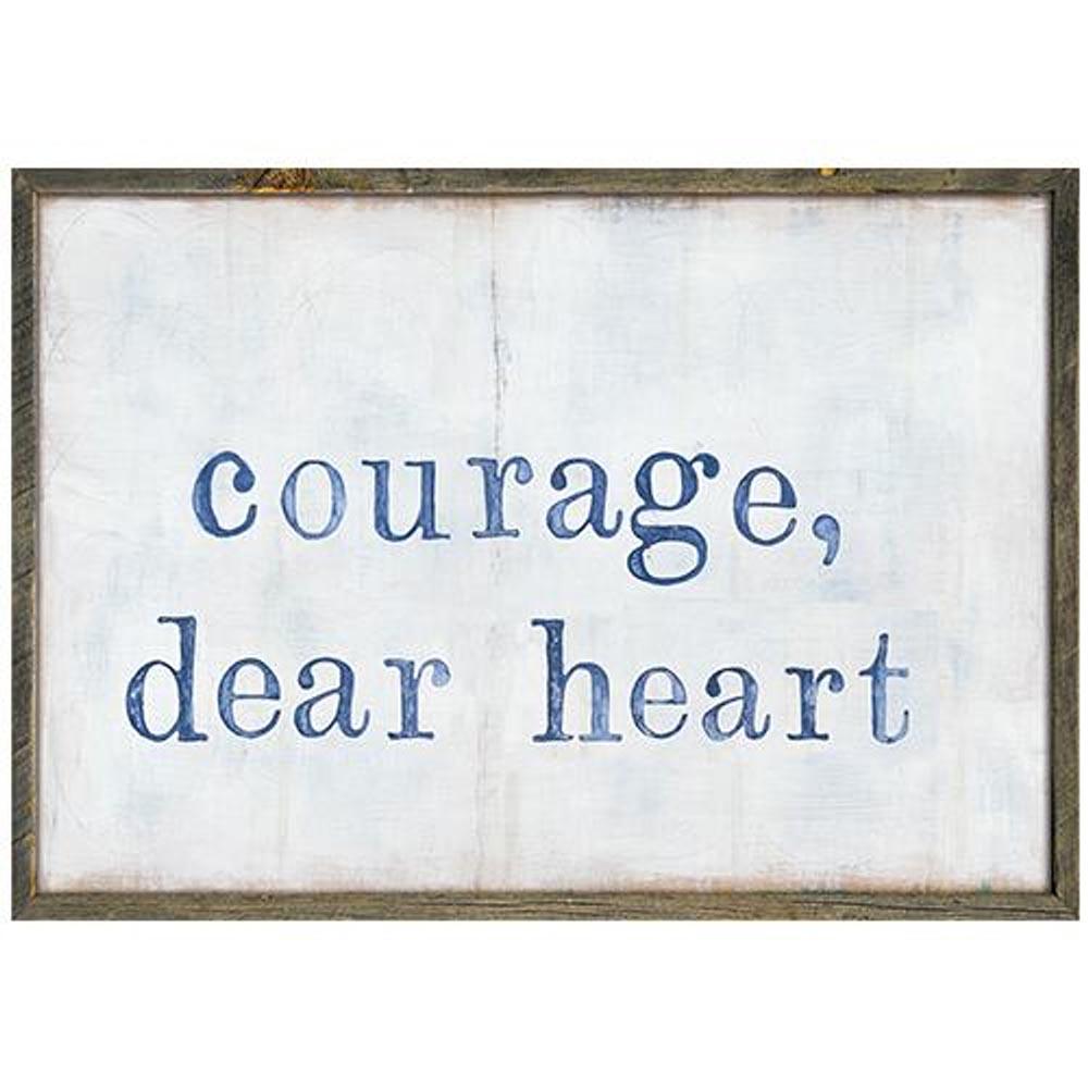 Courage Dear Heart Art Print - Inspirational Wall Decor for Home, Office & Gifts - Motivational Quote Poster for Living Room, Bedroom & Workspace