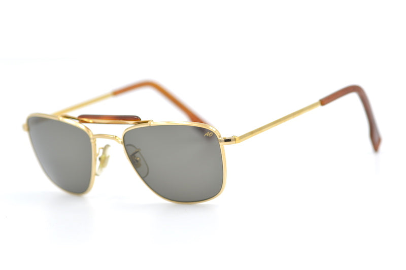 AO Skymaster Pilot Sport Gold Aviator Sunglasses - Polarized UV Protection for Men & Women - Perfect for Flying, Driving, and Outdoor Adventures