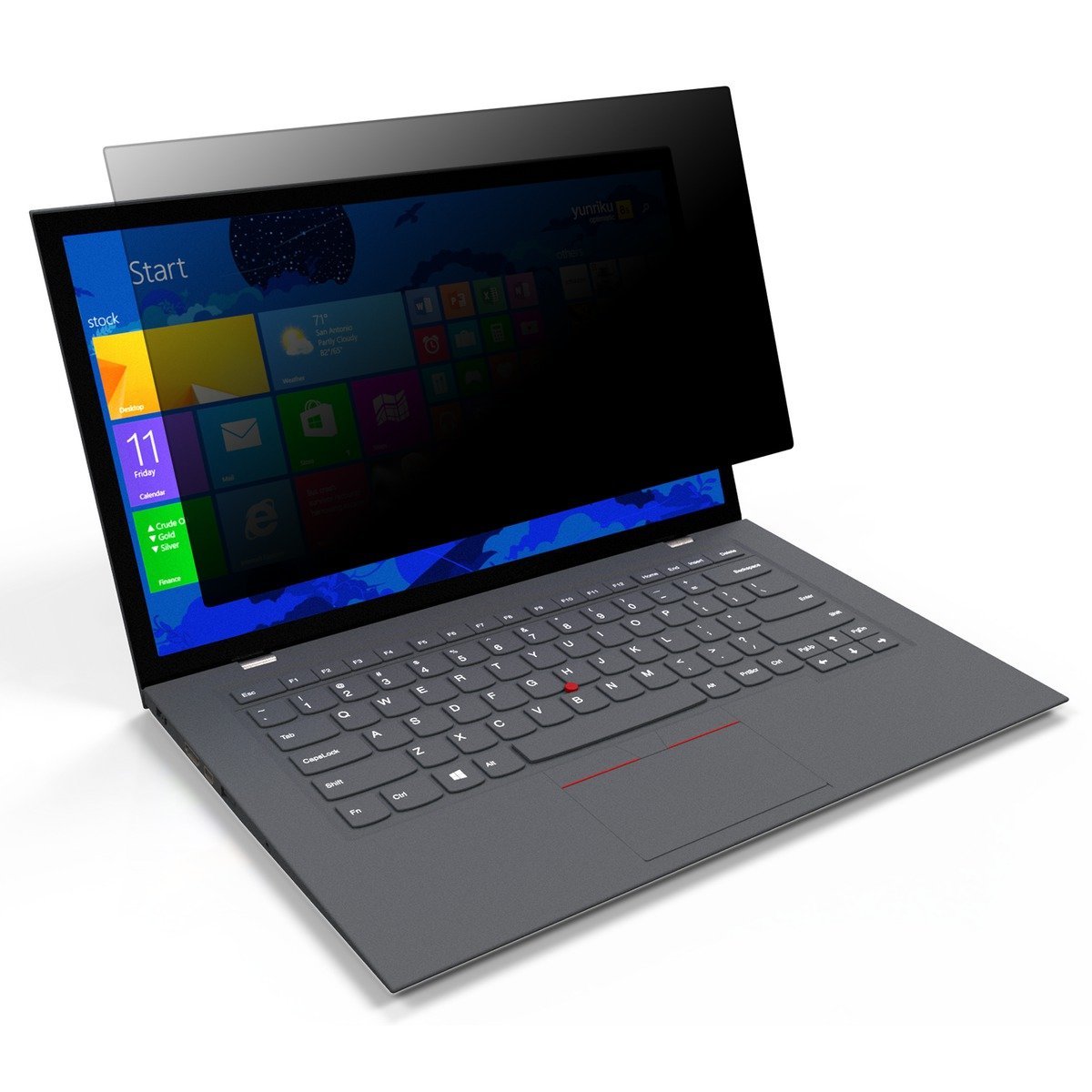 4Vu Anti-Glare Privacy Screen for 14-Inch Widescreen Laptops with Flip Attachment - Perfect for Office, Travel & Public Workspaces