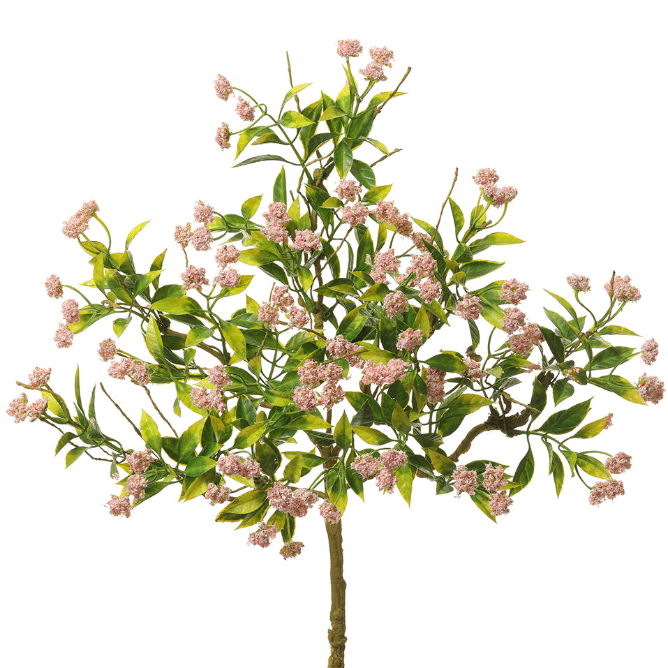 17 Pack Pink Silk Mini Blossom Flower Bushes - Artificial Floral Stems for Home Decor, Wedding Centerpieces, DIY Crafts & Party Arrangements