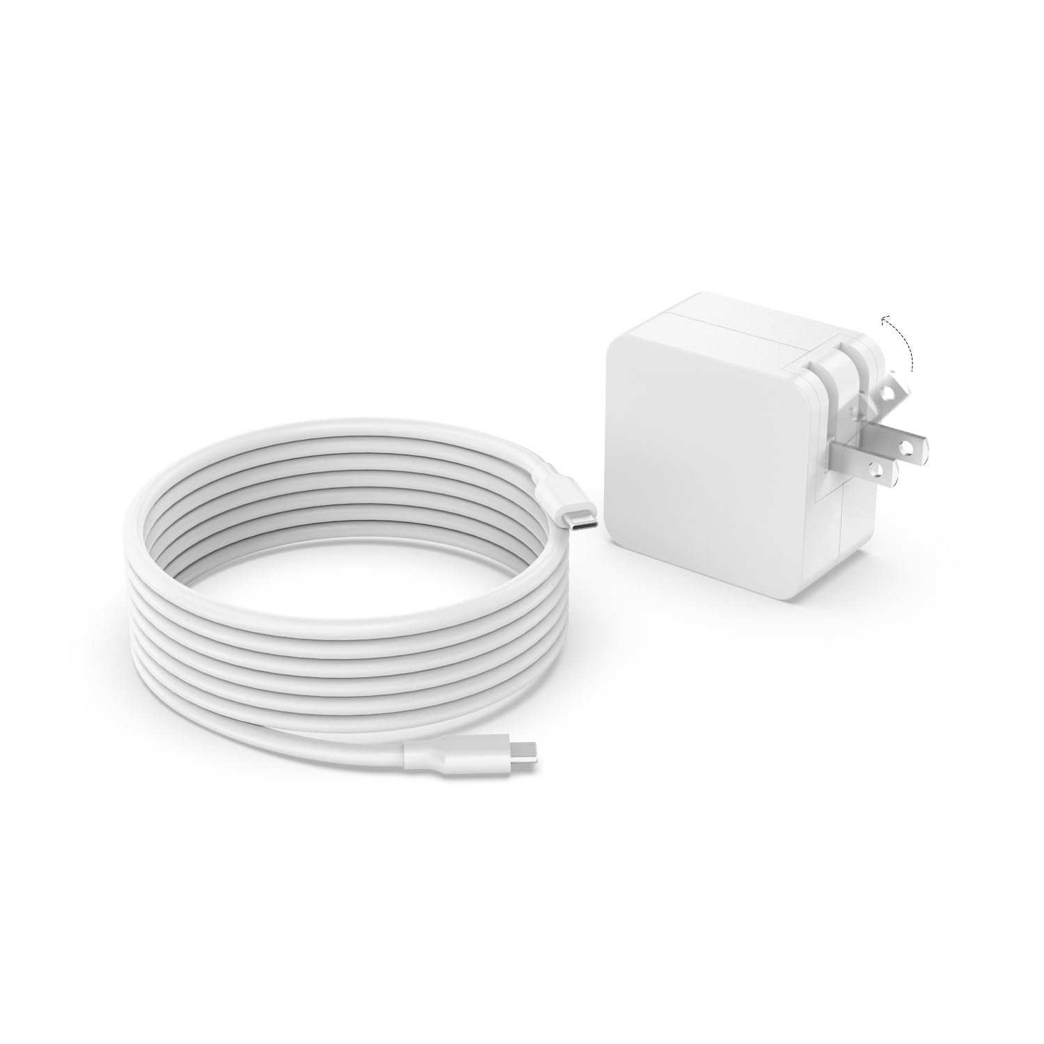65W Fast GaN Charger for Samsung Galaxy Book Pro & Pro 360 Laptop (NP950QDB NP930QDB NP935QDC NP950XDB NP930XDB) - Compact USB-C Charger with 7.5ft Cable, UL Certified - Perfect for Travel, Office & Home Use