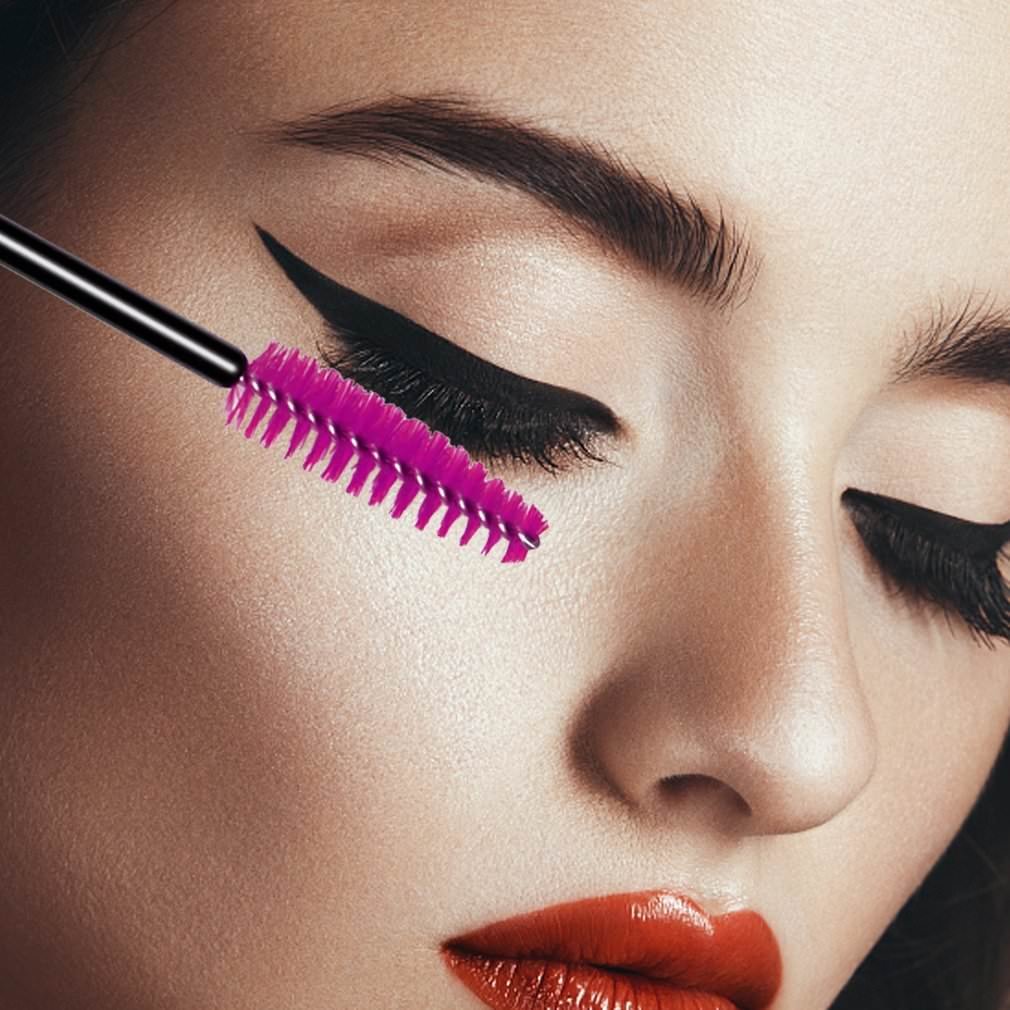 300 Pack Disposable Mascara Wands - 6 Color Eyelash Brushes for Makeup Application, False Eyelash Extension & Salon Use - Soft Bristle Eye Lash Makeup Applicator Brush Kit for Professional & Home Beauty Care