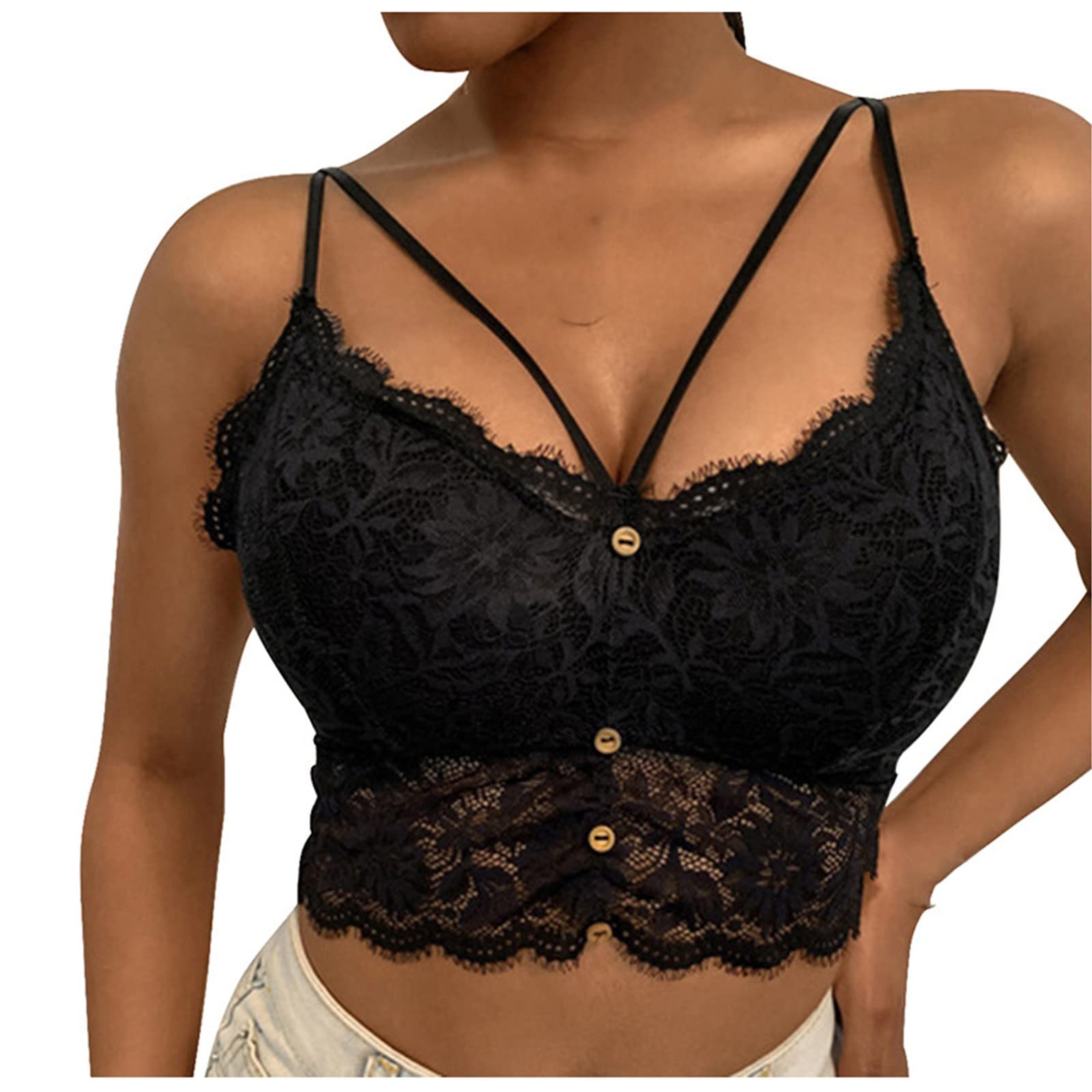 Sexy Lace Bustier Bralette for Women - Comfortable Wrap Tank Top with Adjustable Tube Straps - Stylish Lingerie & Underwear for Date Night, Bridal, or Everyday Wear