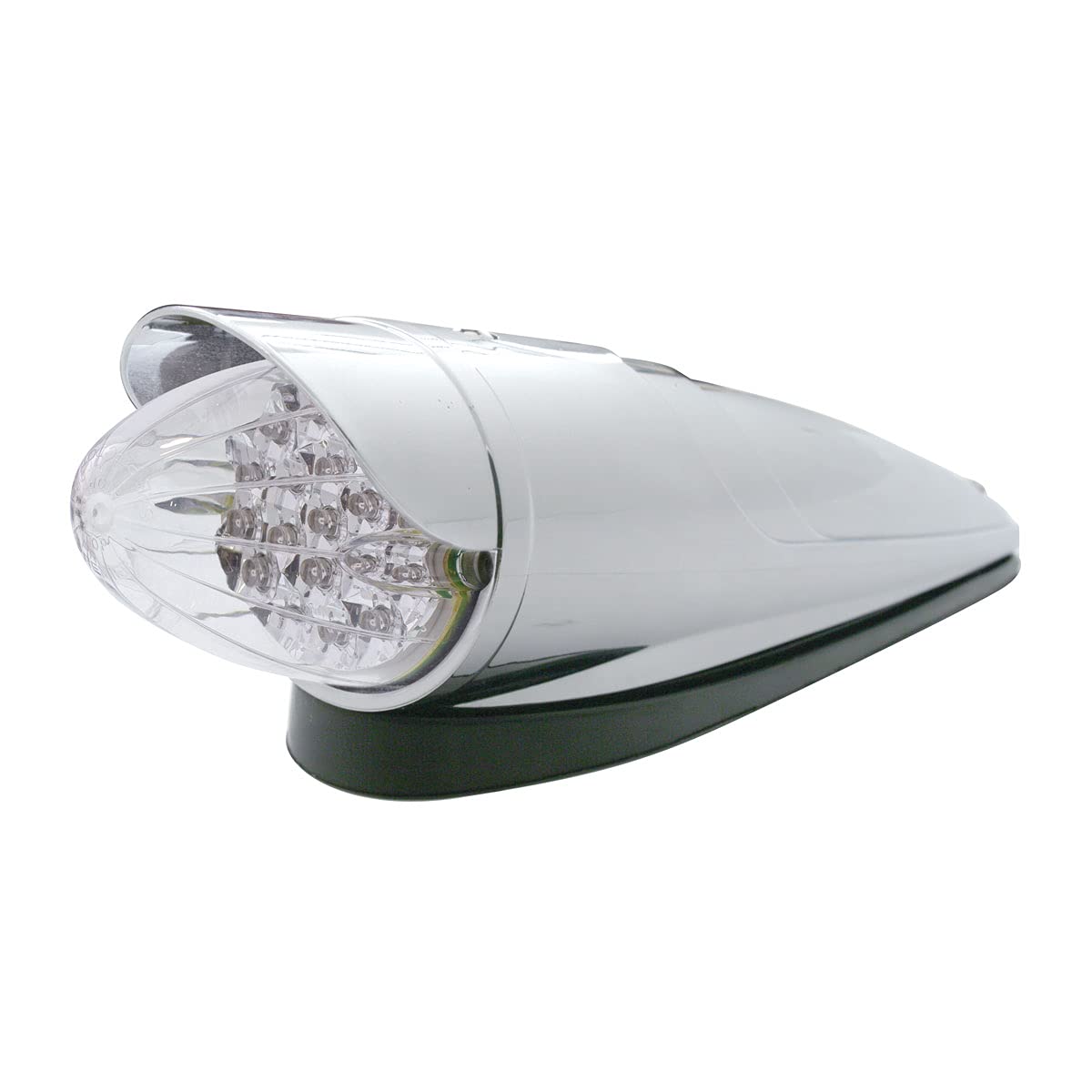 United Pacific 19 LED Reflector Grakon 1000 Cab Light Kit with Visor - Amber LED & Clear Lens (Part #39959) | Heavy Duty Truck Lighting for Semi Trailers & Commercial Vehicles