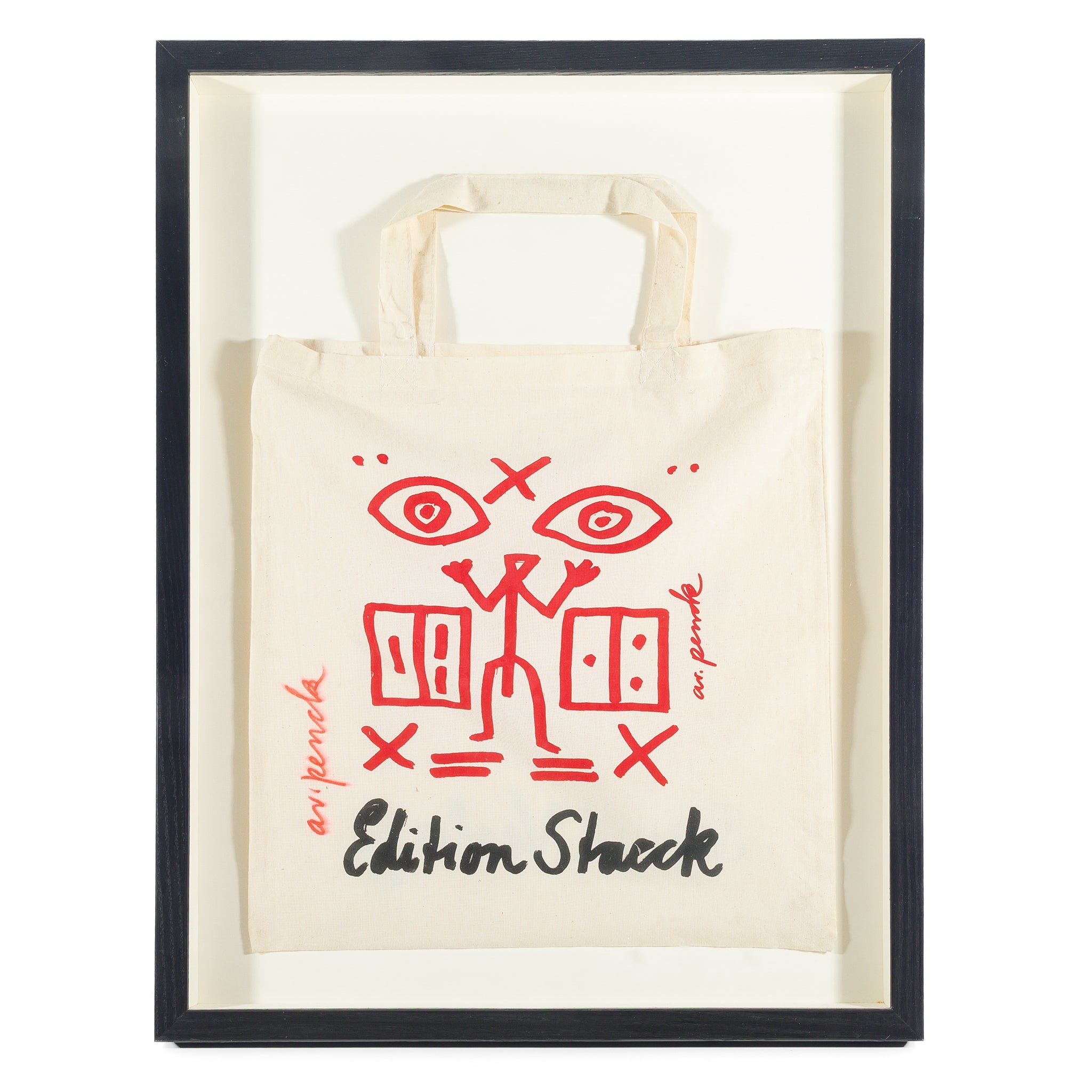 A.R. Penck (1939-2017) Framed Cotton Tote Bag - Art Collector Gift, Museum Souvenir & Everyday Shopping Bag