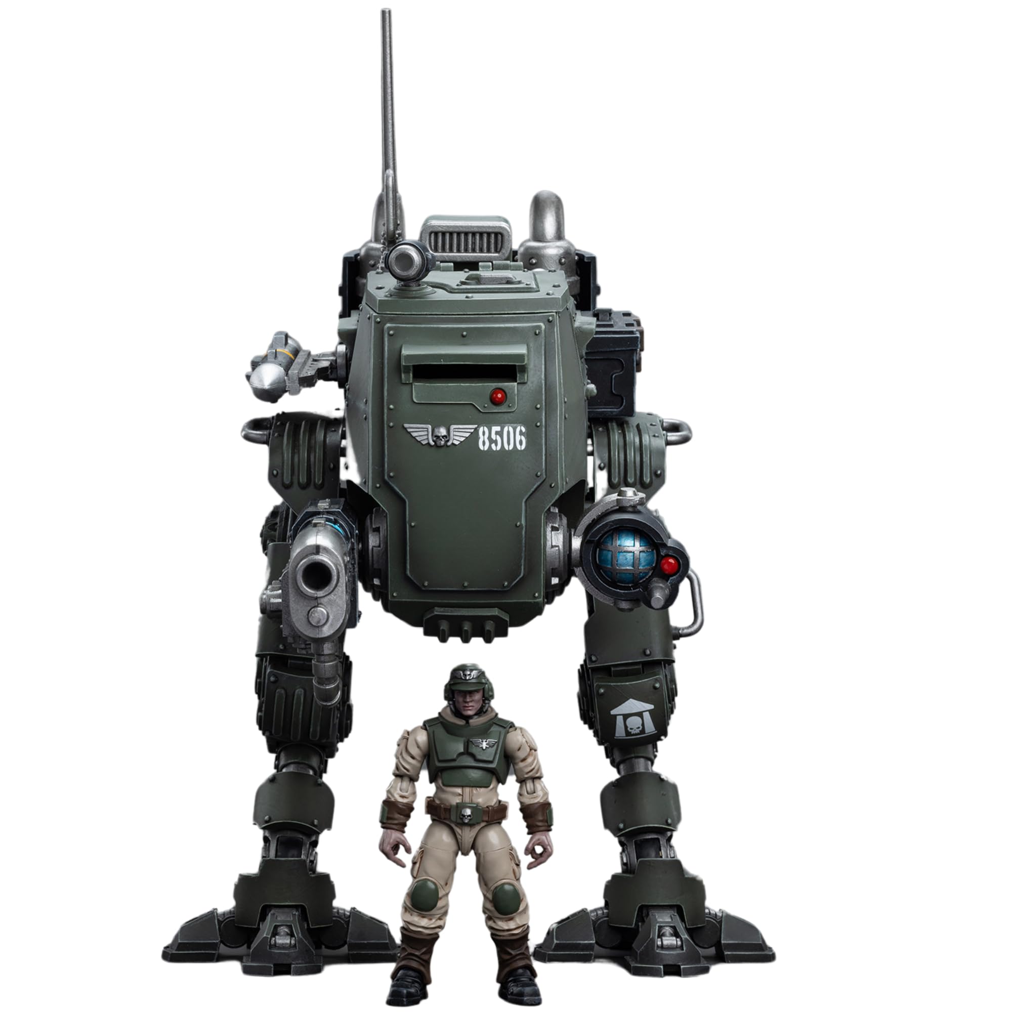 Warhammer 40K Astra Militarum Cadian Armored Sentinel 1/18 Scale Action Figure - Detailed Collectible Model for Adults | Perfect Gift for Christmas, Birthday & Warhammer Fans | Display for Gaming, Collecting & Home Decor