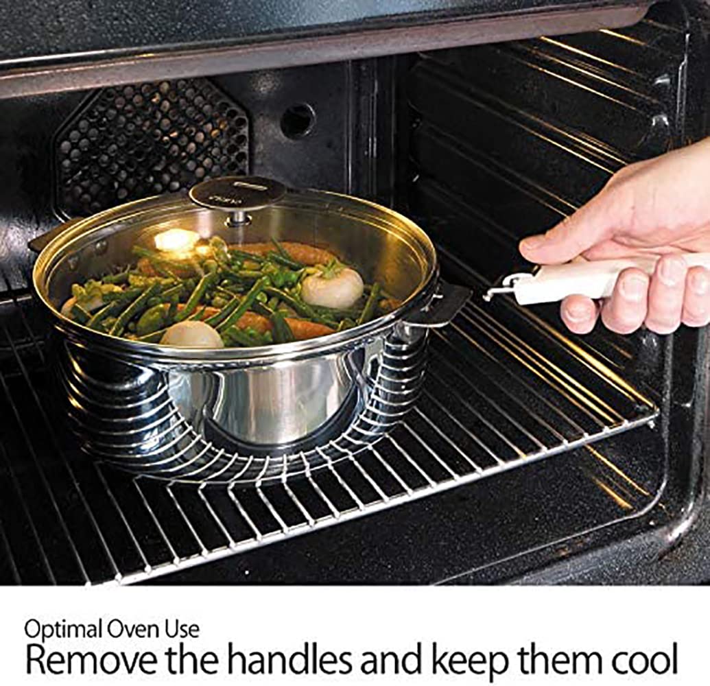 Premium Cristel Strate L 3.5 Quart Stainless Steel Saute Pan with Tempered Glass Lid - Induction Compatible Cookware for Searing, Braising & Sauteing - Perfect for Home Chefs & Professional Kitchens