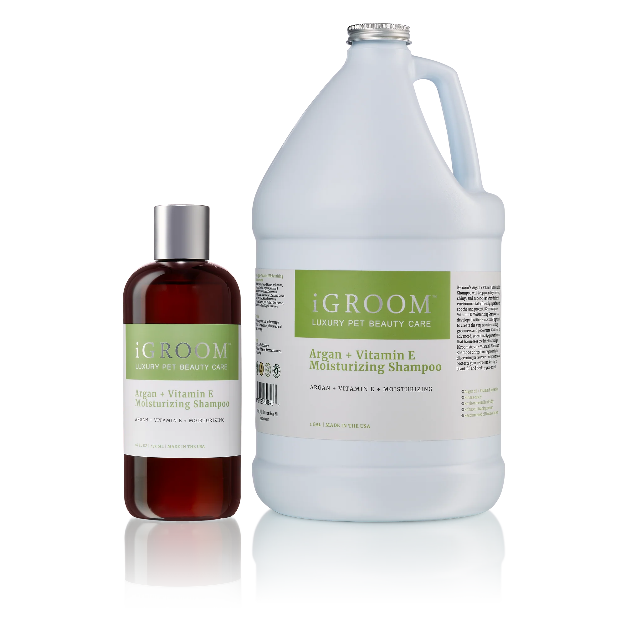 iGROOM Argan Oil & Vitamin E Clarifying Shampoo for Dogs - Deep Cleansing & Moisturizing Formula (8oz & 16oz) - Perfect for Bath Time & Grooming Sessions