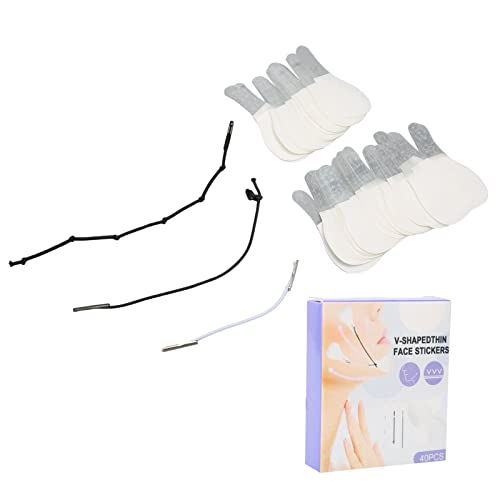 V Shape Face Lifting Tape - 40Pcs Damage Free Face Lift Tape for Swelling Reduction & Instant Contour | Perfect for Weddings, Parties & Makeup | Reusable & Painless Beauty Solution for Everyday Glam