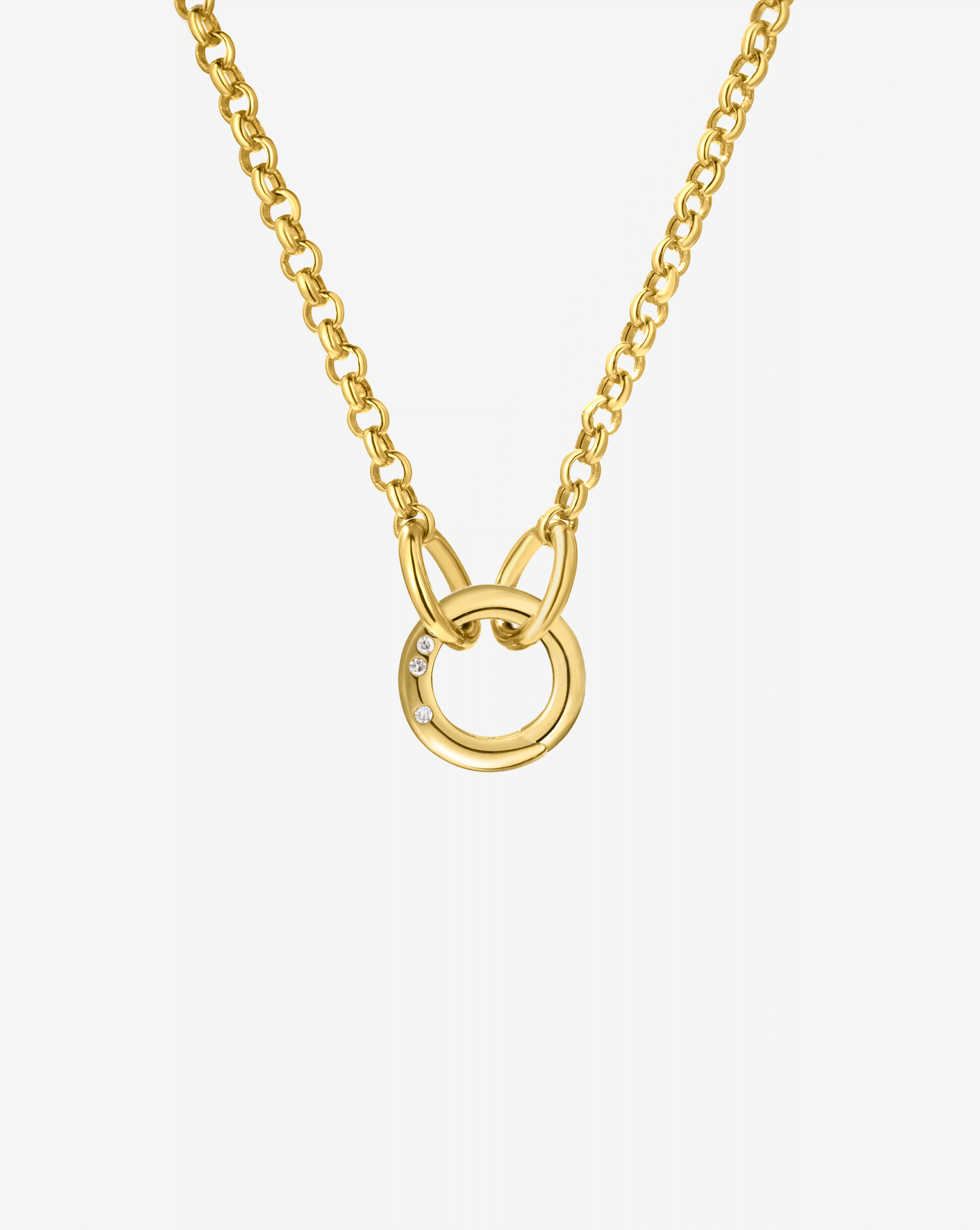 Clique Rolo Chain Necklace for Women - 18K Gold Plated Layering Necklace, Dainty Minimalist Jewelry Gift for Her - Perfect for Everyday Wear, Date Nights & Special Occasions