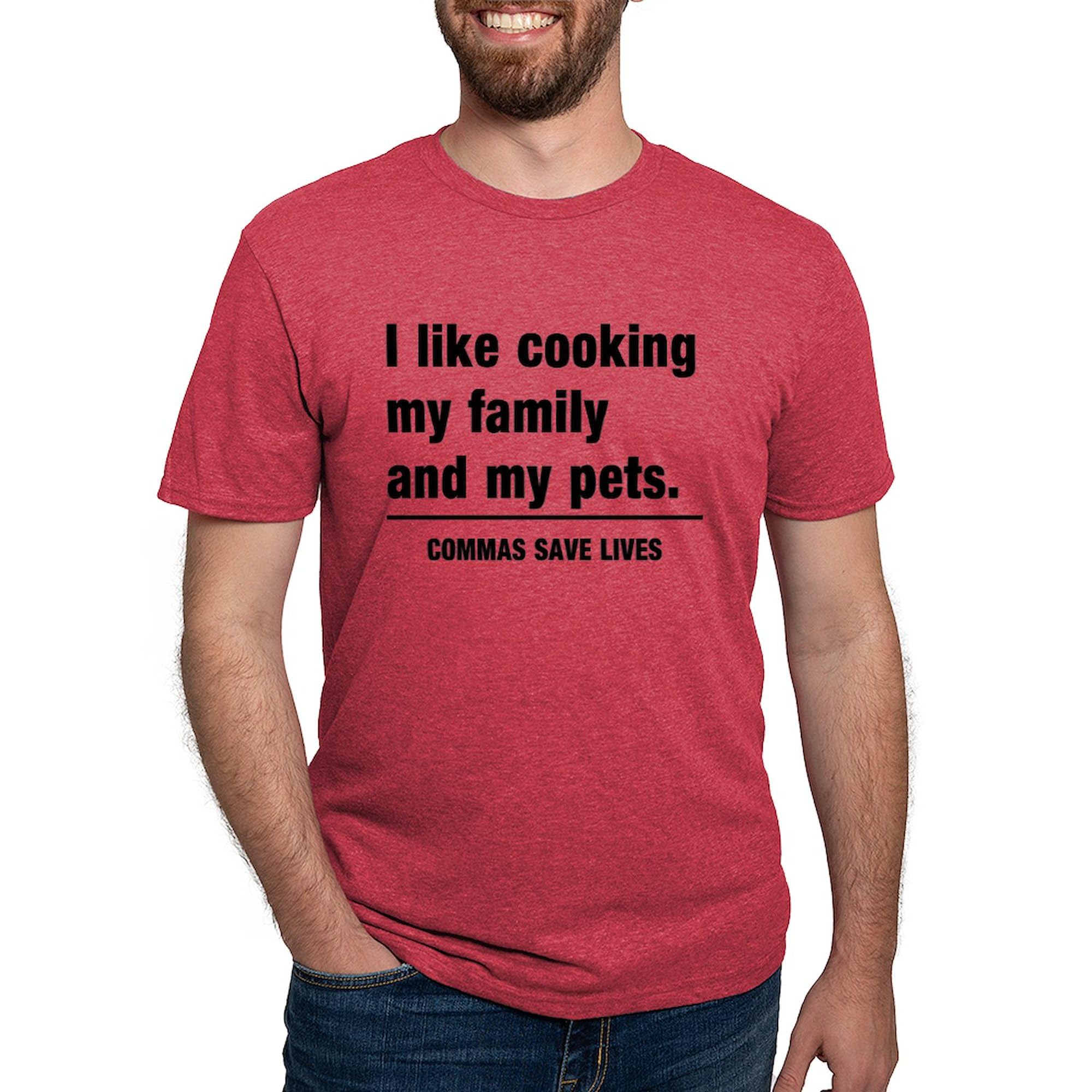 Commas Save Lives Funny Grammar T-Shirt for Men - Premium Tri-Blend Cotton Tee | Great for English Teachers, Writers & Grammar Lovers