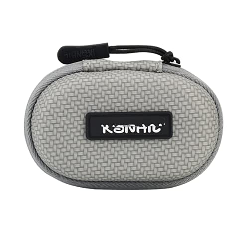 Mini Hard Shell Headphone Case with Hook - Portable Storage Organizer for AirPods/AirPods 2/AirPods Pro - Holds Earbuds, USB Cable & Memory Cards (Grey) - Perfect for Travel, Gym & Daily Commute