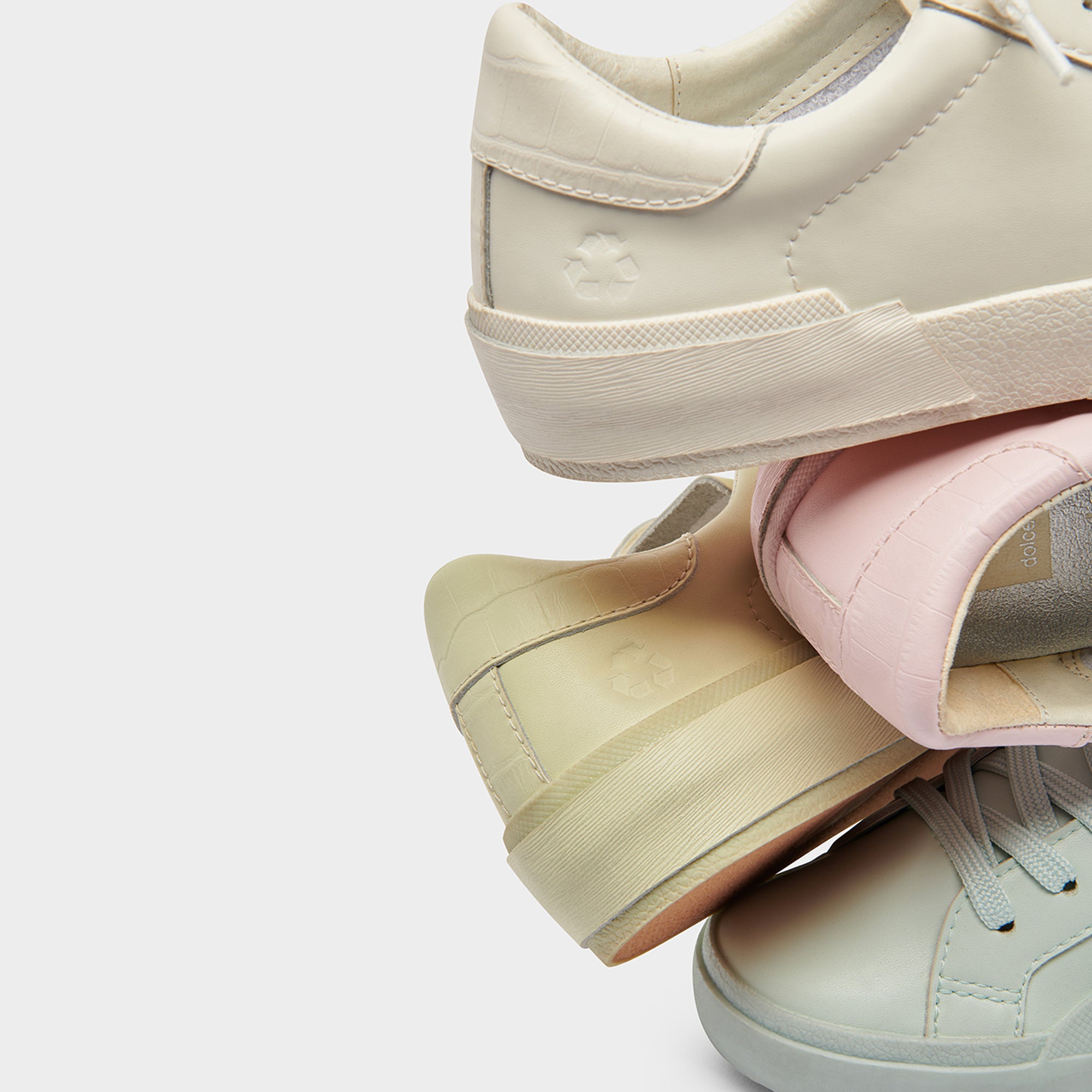 ZINA 360 White Recycled Leather Sneakers - Eco-Friendly Comfort Shoes for Women | Perfect for Running, Walking & Casual Wear