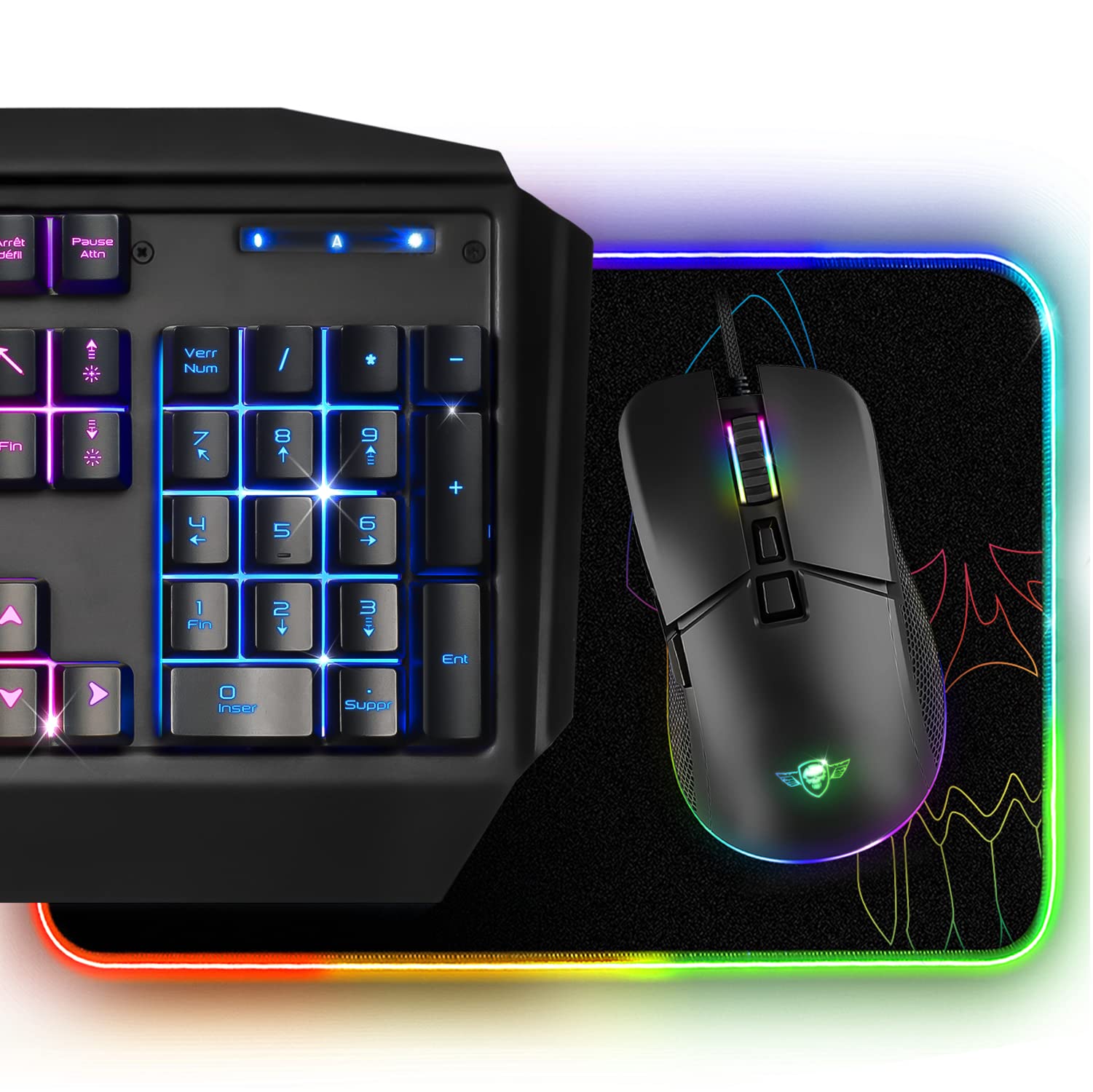 Spirit of Gamer - Ultimate 500 RGB Gaming Bundle for PC/Xbox/PlayStation - Mechanical Gaming Keyboard with Aluminum Frame & Anti-Ghosting, 6400 DPI 7-Button Gaming Mouse, RGB Mouse Pad - Perfect for Esports, Streaming & Professional Gaming Setup