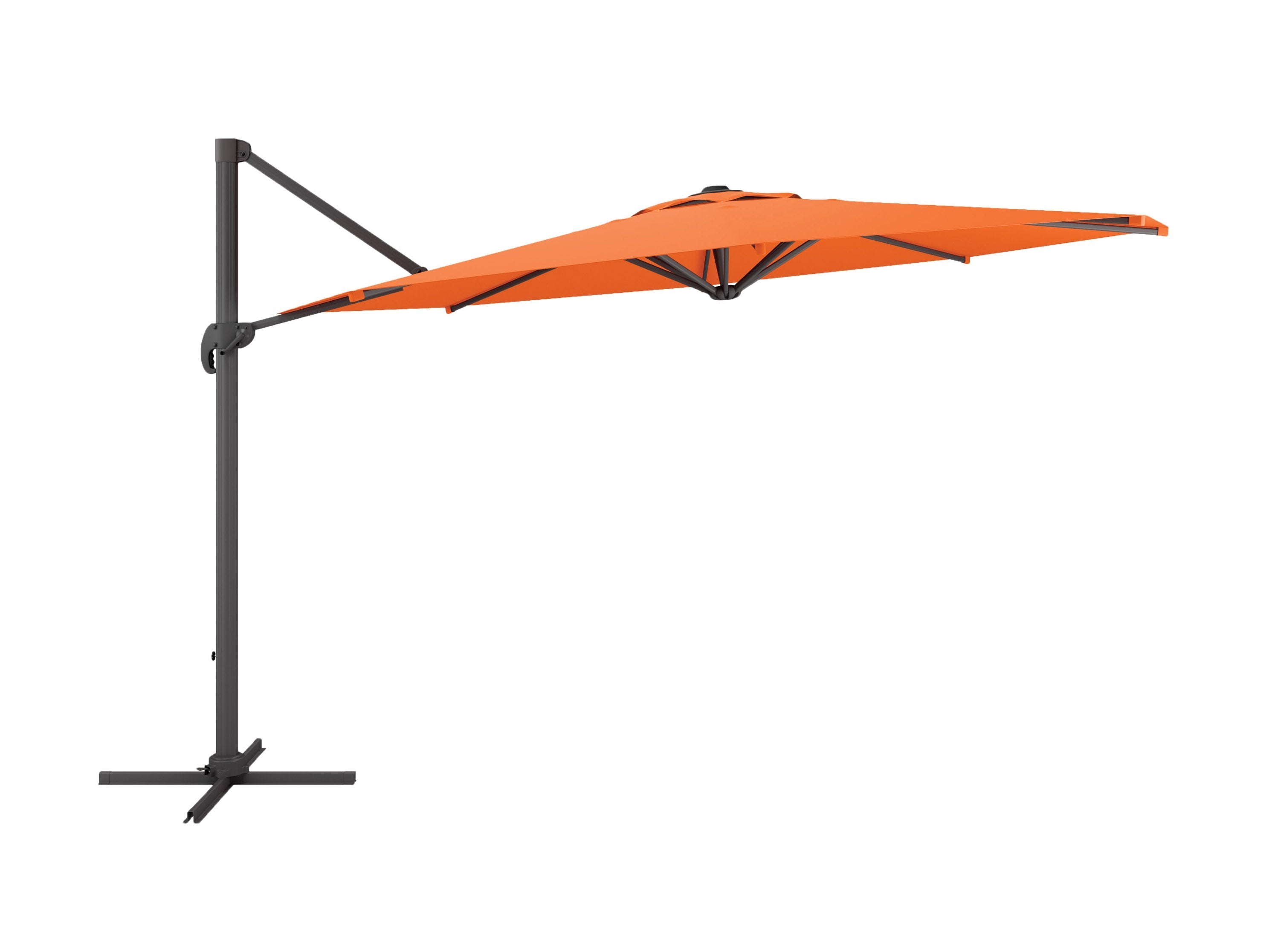 11.5ft Deluxe Offset Patio Umbrella in Orange - Perfect for Poolside, Backyard, and Outdoor Dining Areas
