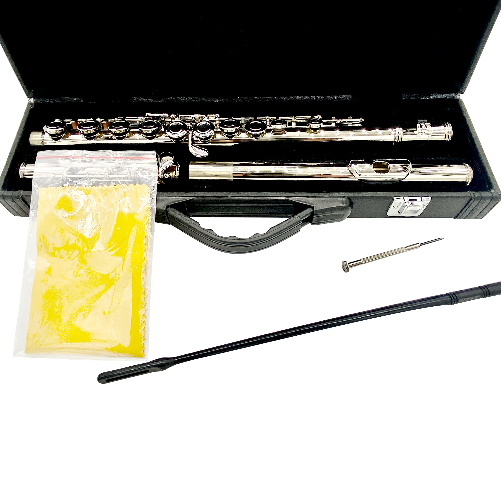 TEACHER APPROVED! Carolina Winds Intermediate Flute (CW401FLT) in Silver - Perfect for School Bands, Music Classes & Student Performances