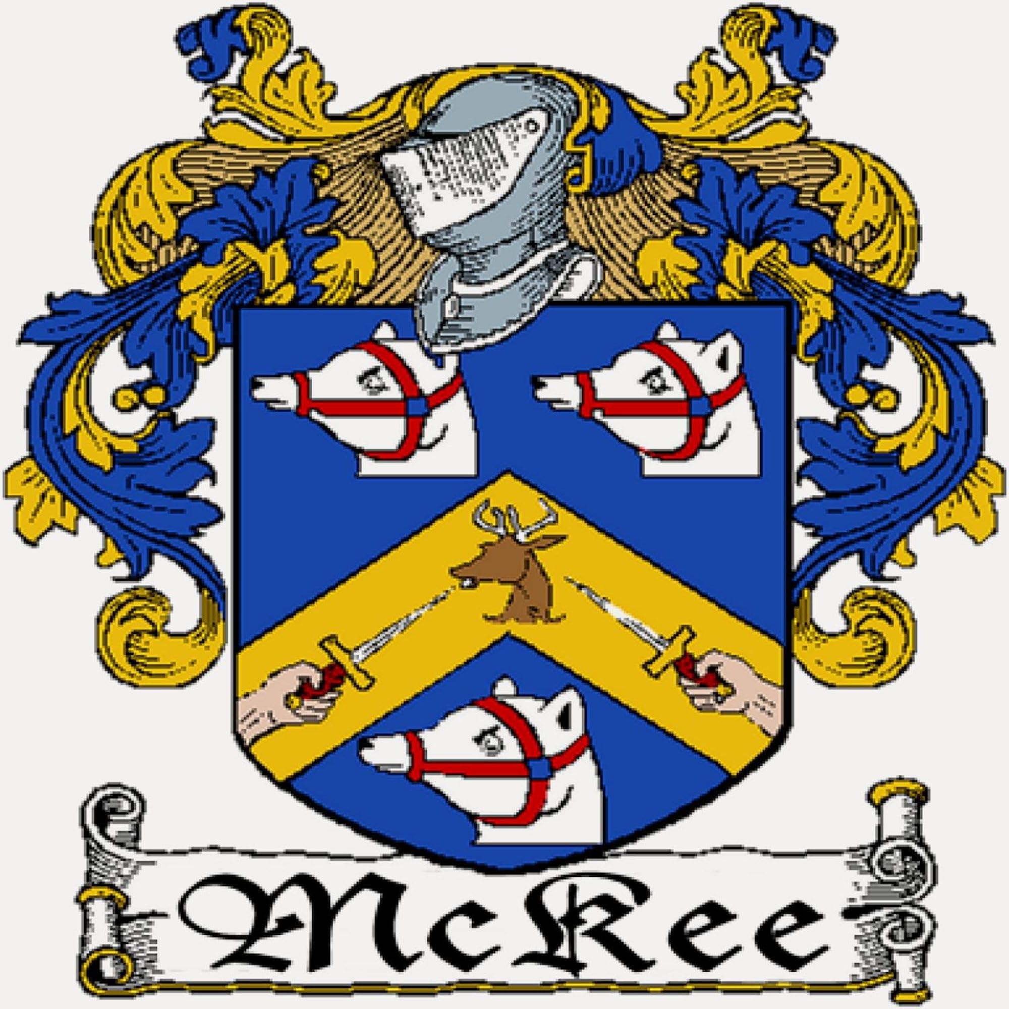 McKee Coat of Arms Funny Shot Glass - Unique Personalized Whiskey Glass for Parties, Gifts & Irish Pub Nights - Engraved Family Crest Design
