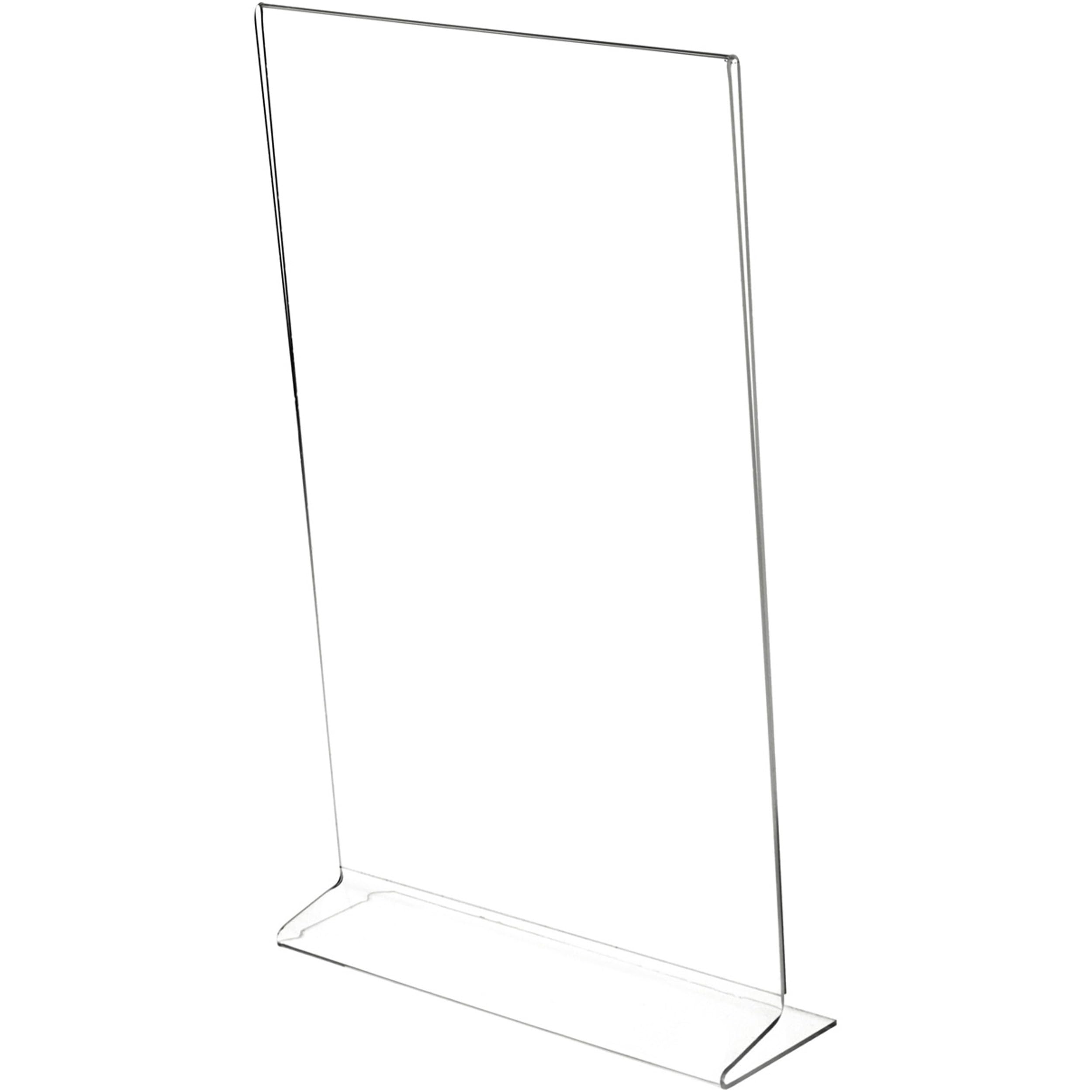 Clear Acrylic Sign Display Holder - 8.5x14 Inch Side-Load Literature Stand (6 Pack) - Perfect for Retail Stores, Restaurants & Office Reception Areas