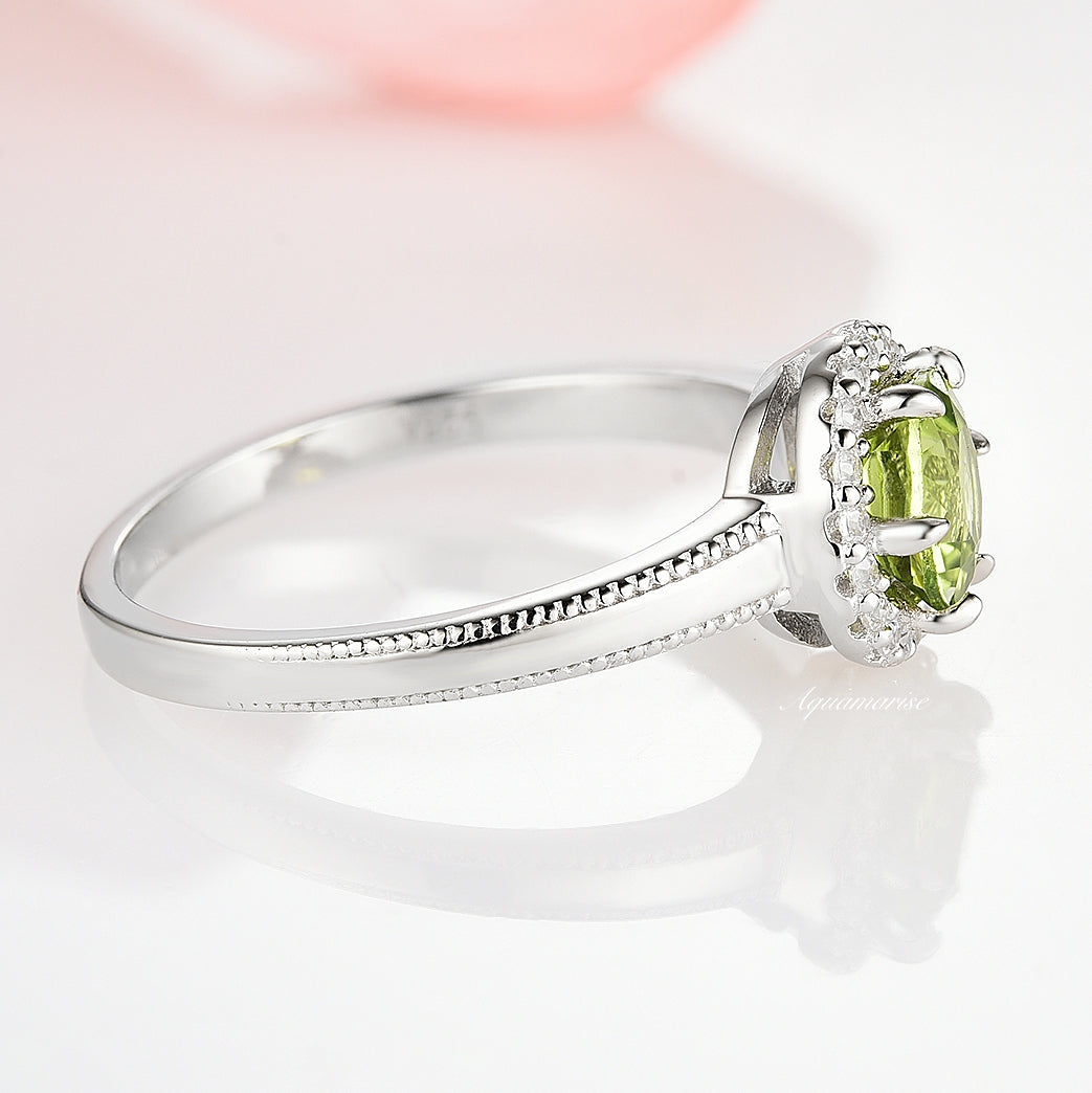 Ella Natural Peridot Sterling Silver Ring | Elegant Birthstone Jewelry for Women | Perfect for Everyday Wear, Gifts & Special Occasions