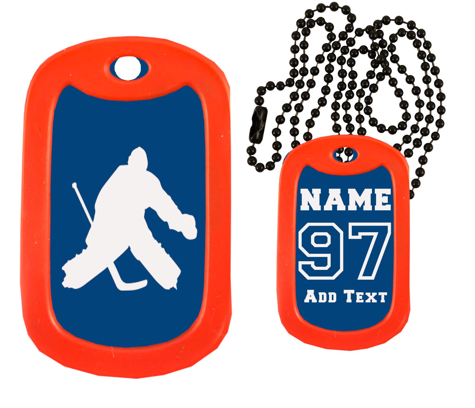 Custom Engraved Hockey Goalie Dog Tag Necklace - Personalized Hockey Player Gift - Perfect for Games, Tournaments & Fan Appreciation