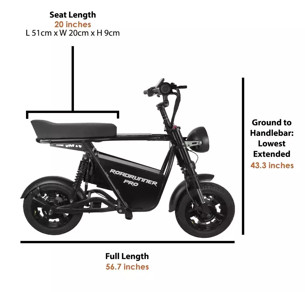 EMOVE RoadRunner Pro Seated Electric Scooter - 500W Motor, 25MPH Speed, 40 Mile Range - Perfect for Commuting & Urban Transportation