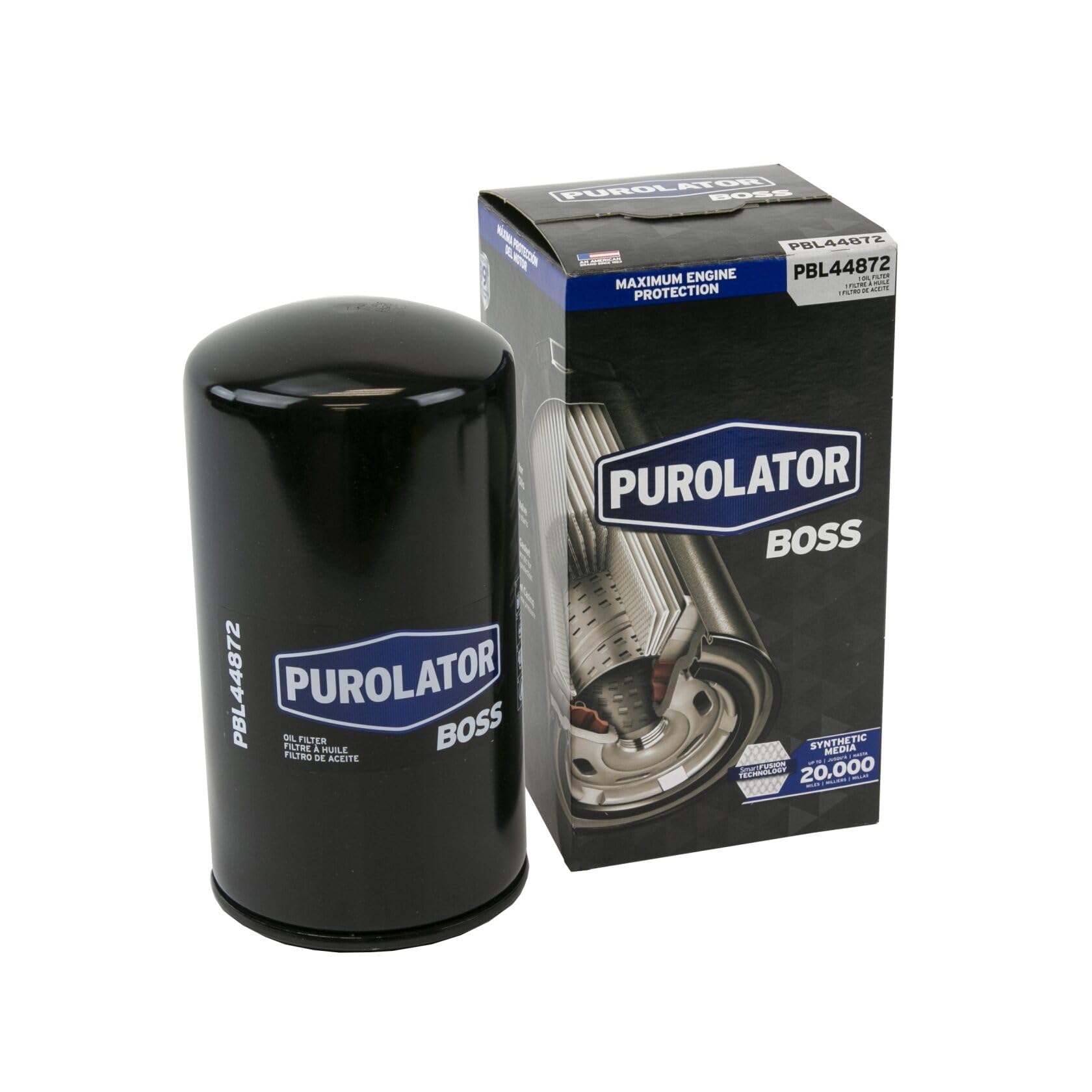 PurolatorBOSS PBL44872 Maximum Engine Protection Spin-On Oil Filter - High Performance for Cars, Trucks & SUVs