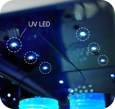 WABI UV LED 3-in-1 Sanitizer & Dryer MINI Box - Disinfect, Dry & Store Baby Bottles, Pacifiers, Electronics & More | Mercury-Free Touch Control | Smart Storage Mode (Fits 4-6 Bottles) | Perfect for Nursery, Kitchen & Travel