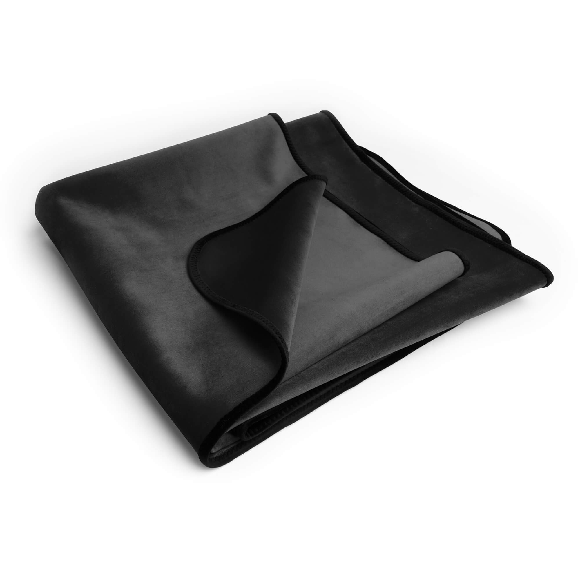 **Liberator Lush Throw Moisture-Resistant Blanket - King Size, Black - Waterproof & Soft for Bed, Couch, or Outdoor Use**