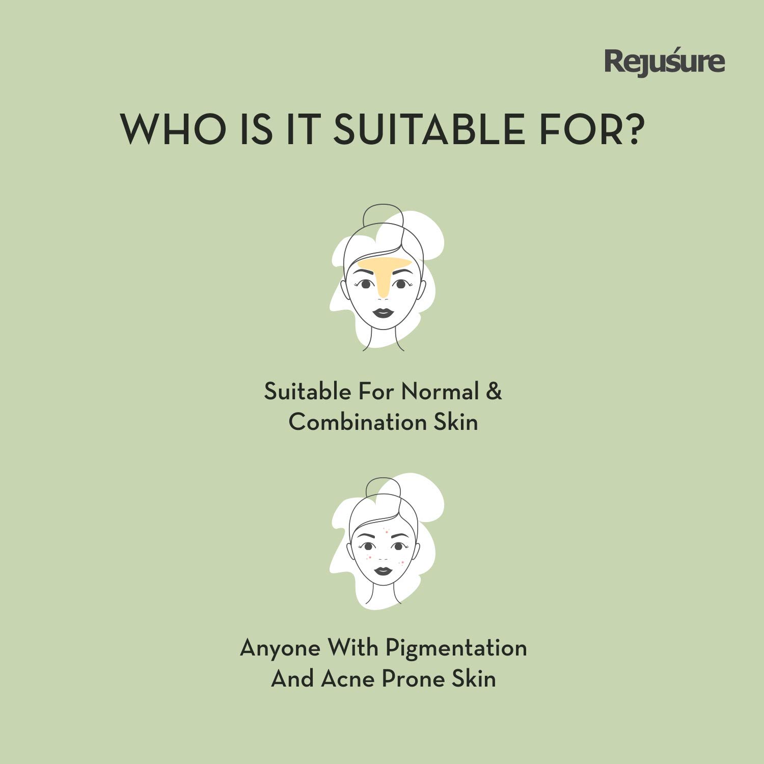 Rejusure AHA 0.5% + BHA 0.5% Facial Moisturizer for Acne Prone Skin - Oil Free Face Cream with Salicylic Acid & Glycolic Acid - Gentle Exfoliating Moisturizer for Women & Men - 50ml - Perfect for Daily Skincare Routine & Acne Treatment