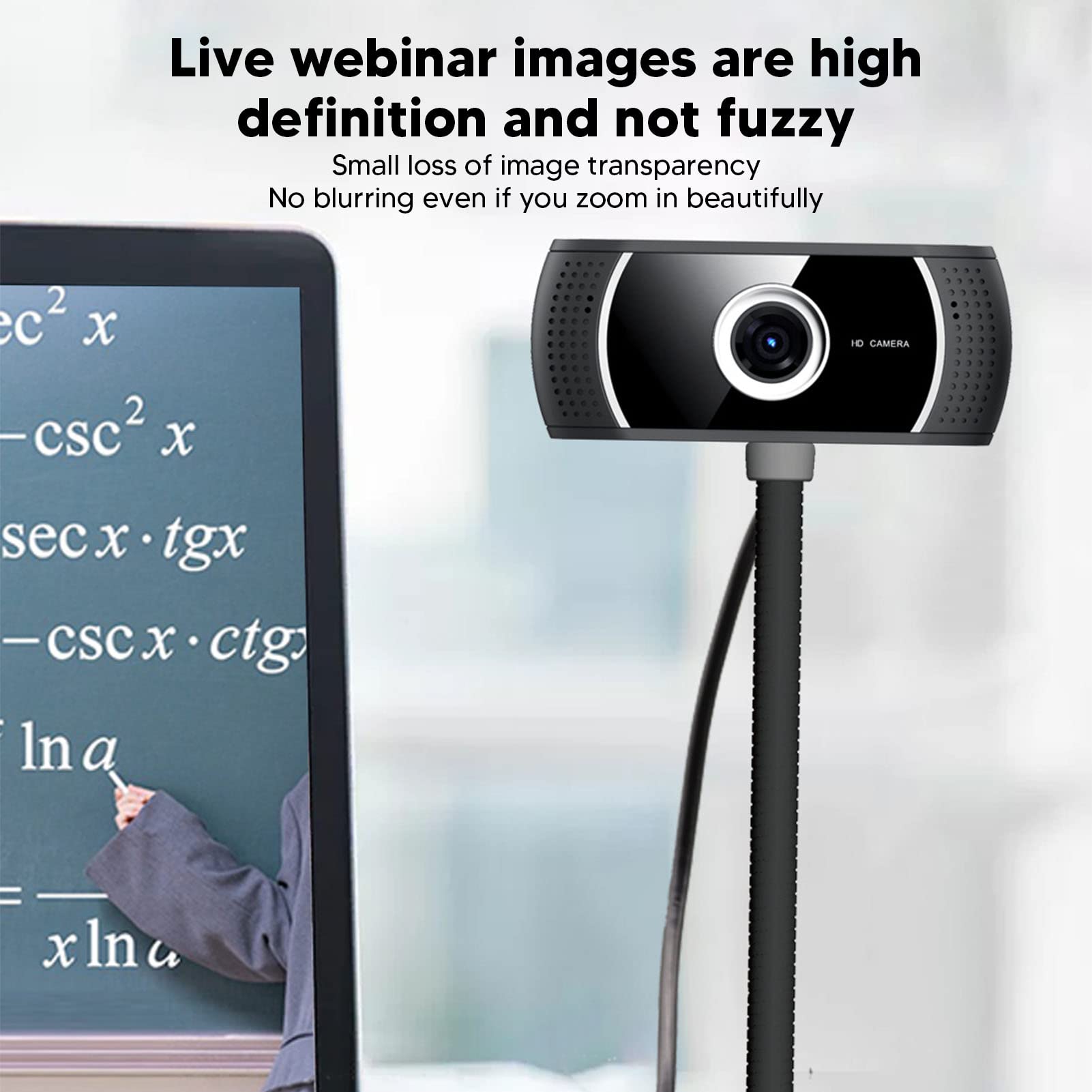 HD USB Webcam 1080P with Microphone - Computer Camera for Live Streaming, Video Conferencing, Zoom Meetings & Online Classes (Perfect for Remote Work, Gaming & Home Office)
