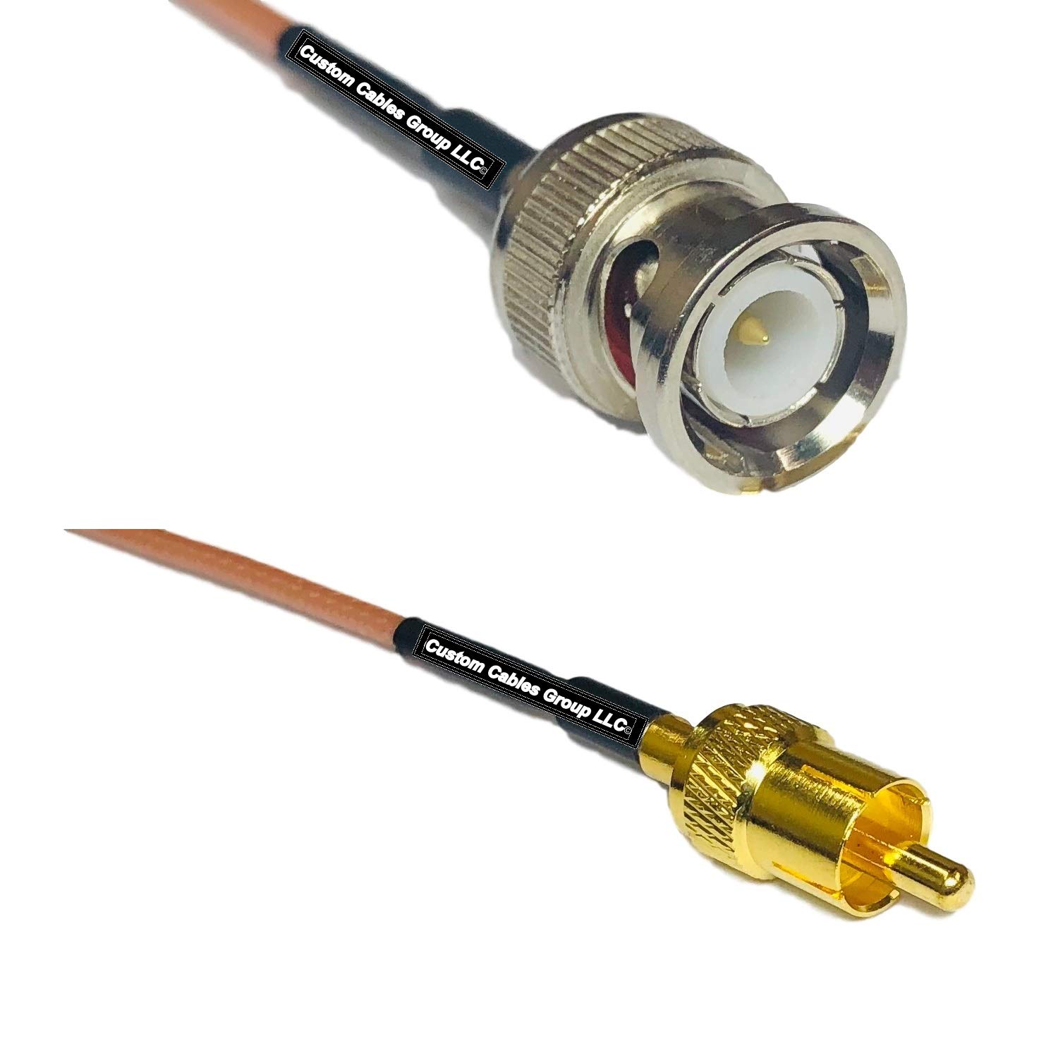 0.5 Feet RG316 BNC Male to RCA Male RF Pigtail Coaxial Cable - High-Speed Signal Transmission for CCTV, Audio/Video Equipment & Ham Radio Antennas