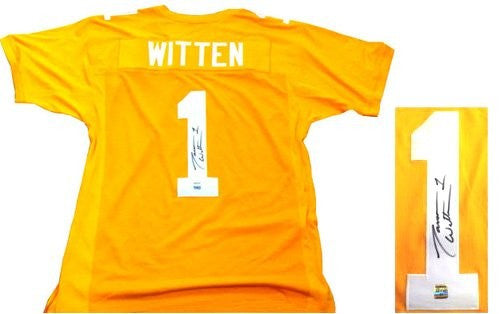 Jason Witten Autographed Tennessee Volunteers Orange NCAA Jersey - Signed Football Jersey for Collectors & Fans - Perfect for Game Day, Memorabilia Displays & Sports Gifts