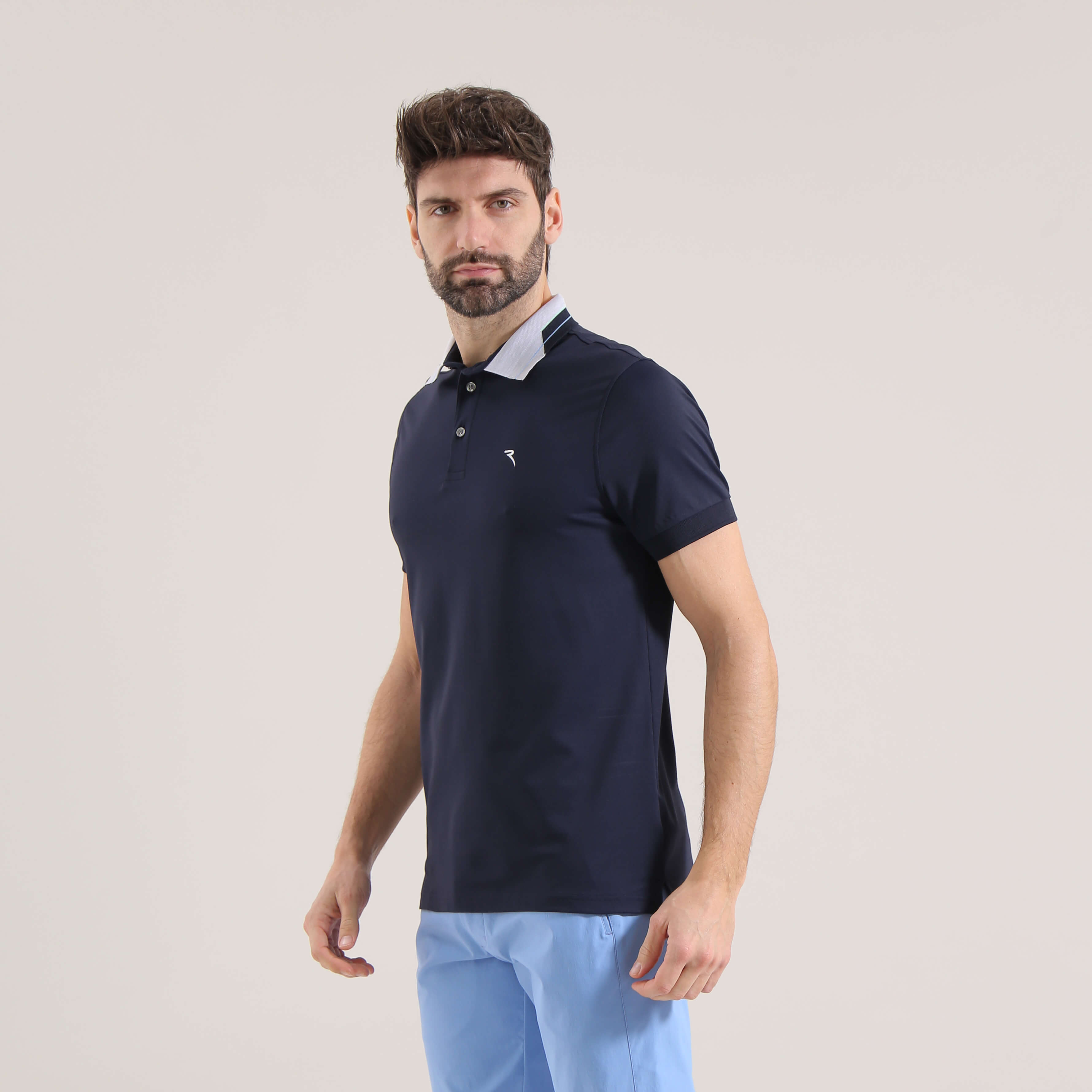 ADEMAS Men's DRY MATIC® Stretch Pique Polo Shirt - Moisture Wicking, Breathable, Quick Dry - Final Sale - Perfect for Golf, Business Casual & Outdoor Activities