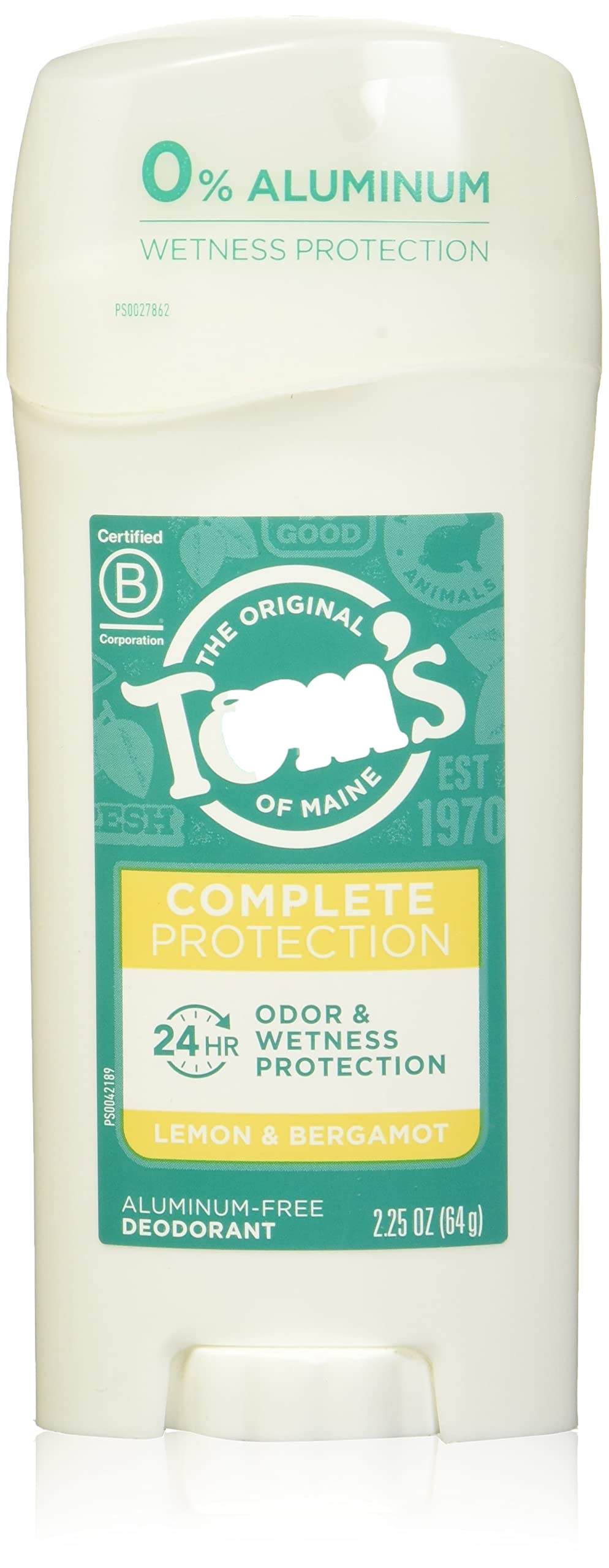 Natural Lemon & Bergamot Scent Complete Protection Deodorant - Long Lasting Odor Control for Men & Women - Perfect for Gym, Work & Daily Freshness