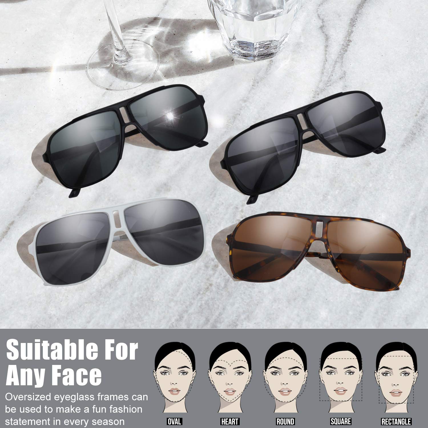 Men's Aviator Sunglasses - Polarized UV Protection, Lightweight Metal Frame, Classic Safari Style - Perfect for Outdoor Adventures, Driving, Travel & Gifts