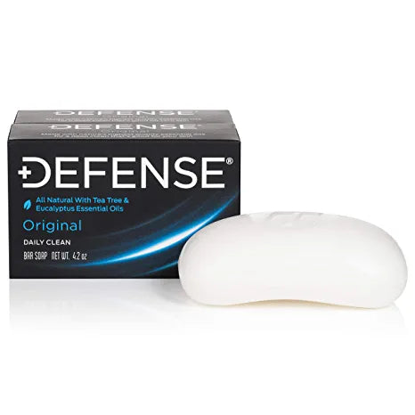 Defense Soap Bar - Natural Tea Tree & Eucalyptus Antibacterial Body Soap for Athletes, Gym & Sports | Helps Prevent Ringworm, Jock Itch & Fungal Infections | Ideal for Post-Workout, Shower & Daily Hygiene