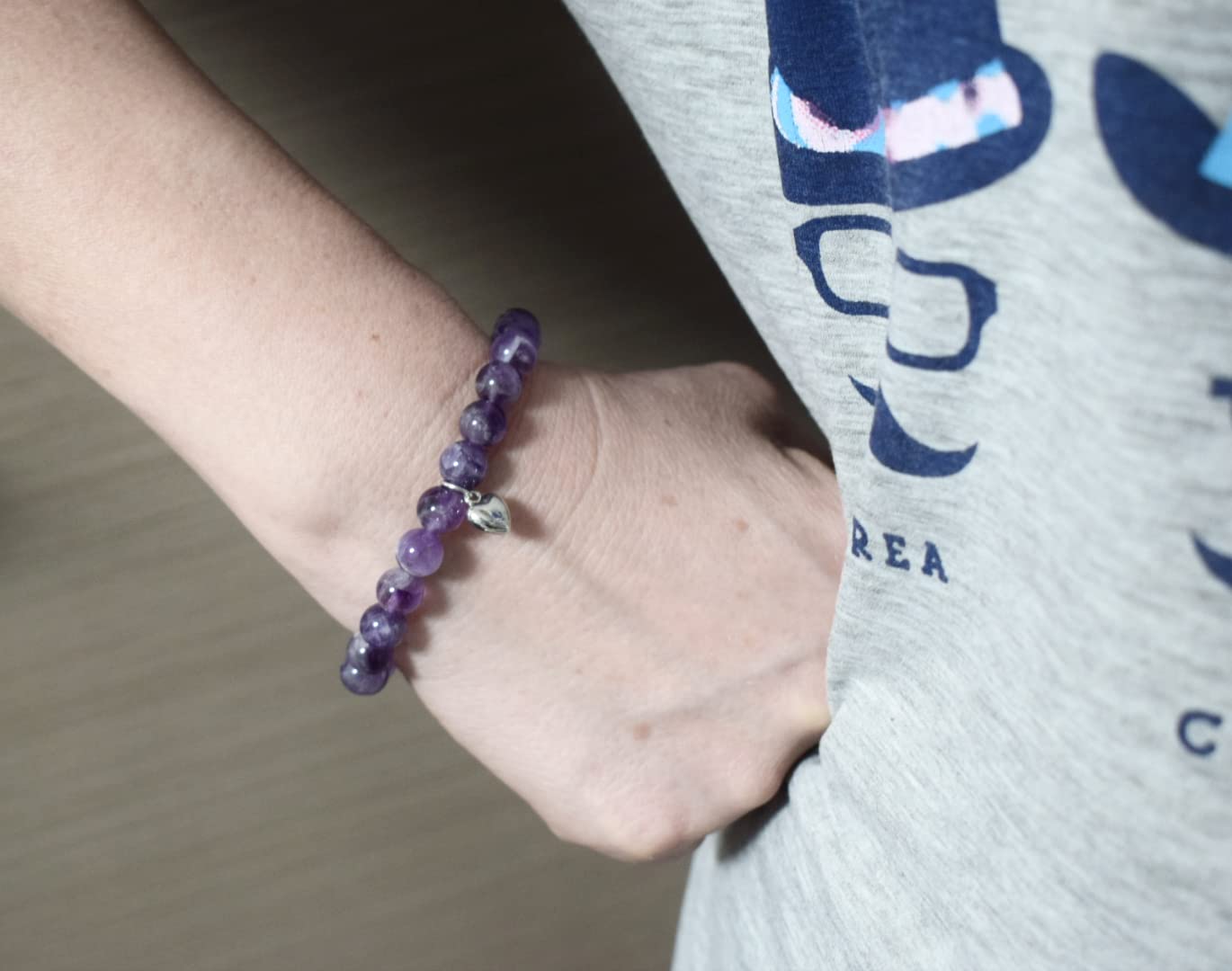 Natural Stone Friendship Bracelet for Women - Best Friend Birthday Gift, Sister-in-Law Present, Purple Beaded Jewelry for Unbiological Sisters | Perfect for Anniversaries, Galentine's Day & Special Occasions